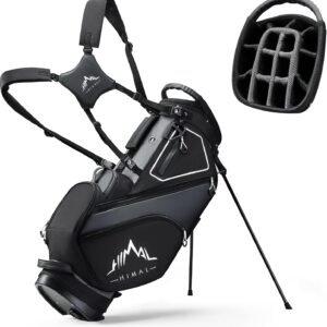 14 Way Dividers Golf Stand Bag Lightweight, Golf Bag for Men Women with Multiple Pockets, Dual Strap and Rain Cover Hood