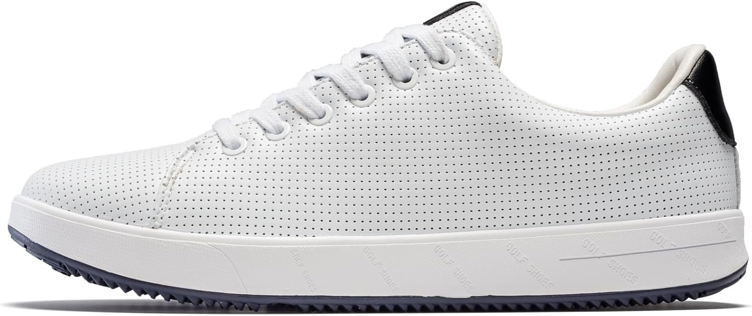 Men's Golf Shoes Professional Spikeless Leather Sneakers Non Slip Low Top Lightweight Comfort Travel Walking Shoes 5 Men's Golf Shoes Professional Spikeless Leather Sneakers Non Slip Low Top Lightweight Comfort Travel Walking Shoes - Image 5
