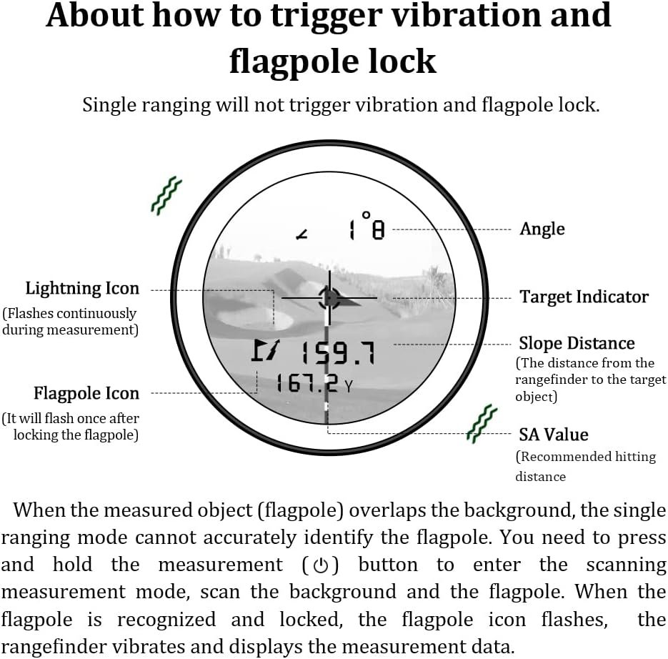 Golf Rangefinder with Slope and Pin Lock Vibration, External Slope Switch for Golf Tournament Legal, Rangefinders with Rechargeable Battery 600/1000YDS Laser Range Finder 5 Golf Rangefinder with Slope and Pin Lock Vibration, External Slope Switch for Golf Tournament Legal, Rangefinders with Rechargeable Battery 600/1000YDS Laser Range Finder - Image 5