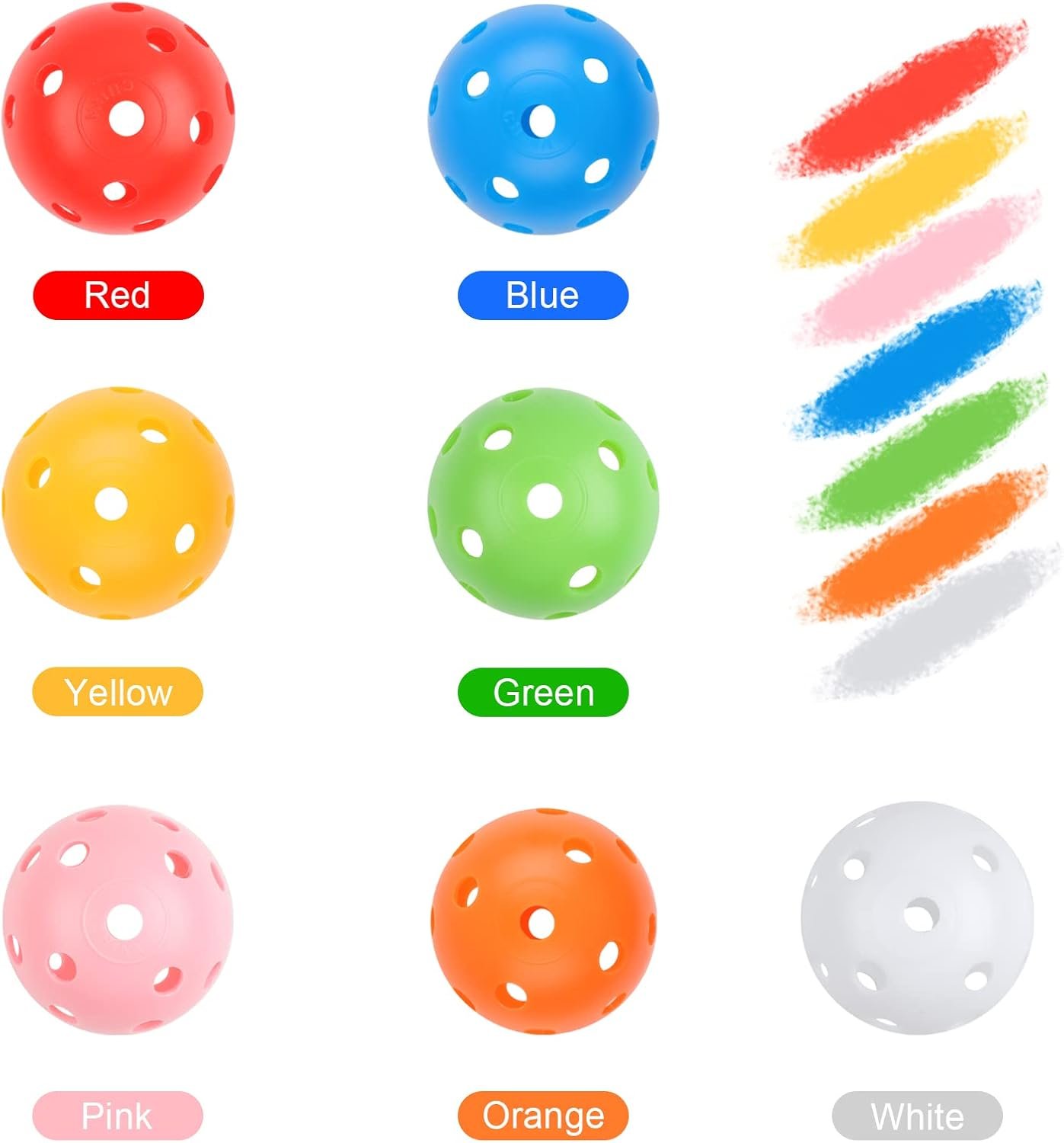 Joyberg Practice Golf Balls 24 Pack, 42mm Plastic Golf Balls, Practice Golf Balls for Backyard, Training Golf Balls for Swing Practice 3 Joyberg Practice Golf Balls 24 Pack, 42mm Plastic Golf Balls, Practice Golf Balls for Backyard, Training Golf Balls for Swing Practice - Image 3