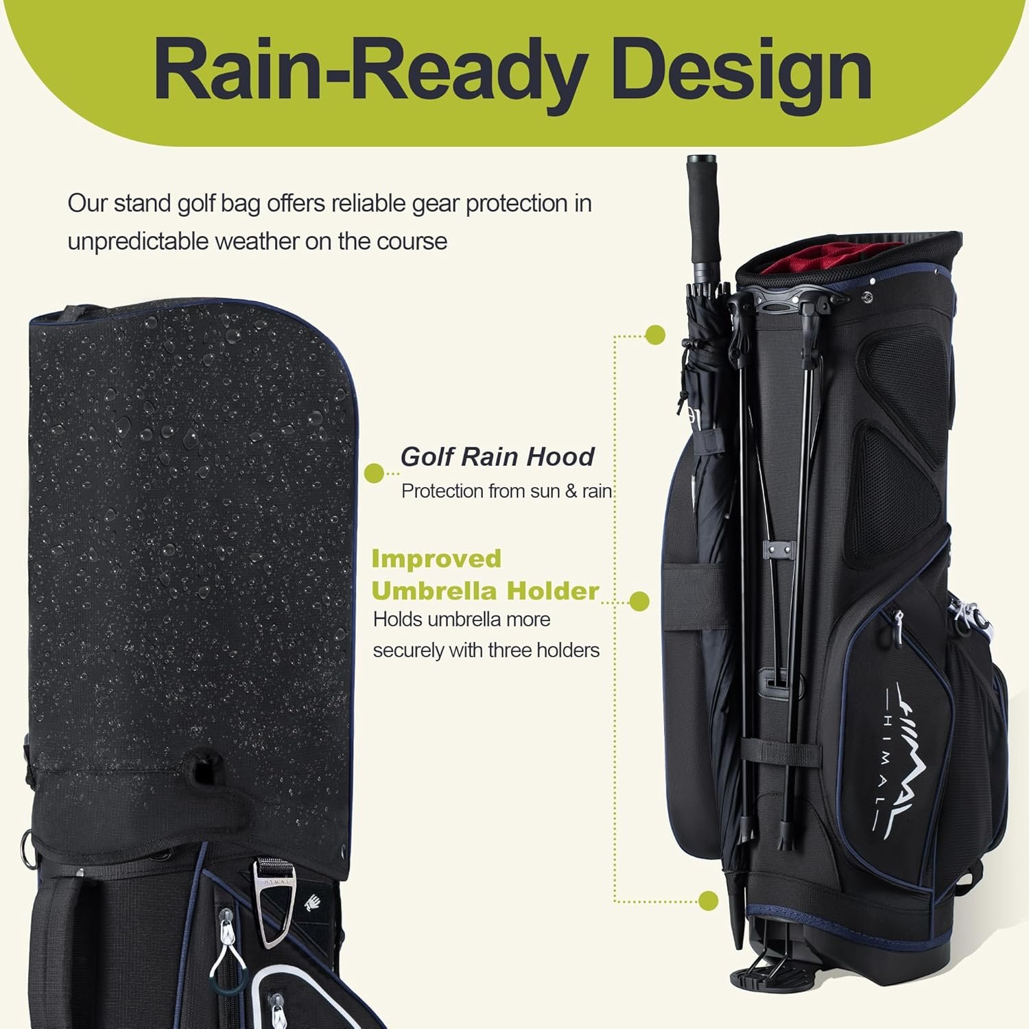 14 Way Golf Stand Bag, Golf Bags for Men with Stand, Top Dividers Ergonomic with 10 Pockets 6 14 Way Golf Stand Bag, Golf Bags for Men with Stand, Top Dividers Ergonomic with 10 Pockets - Image 6