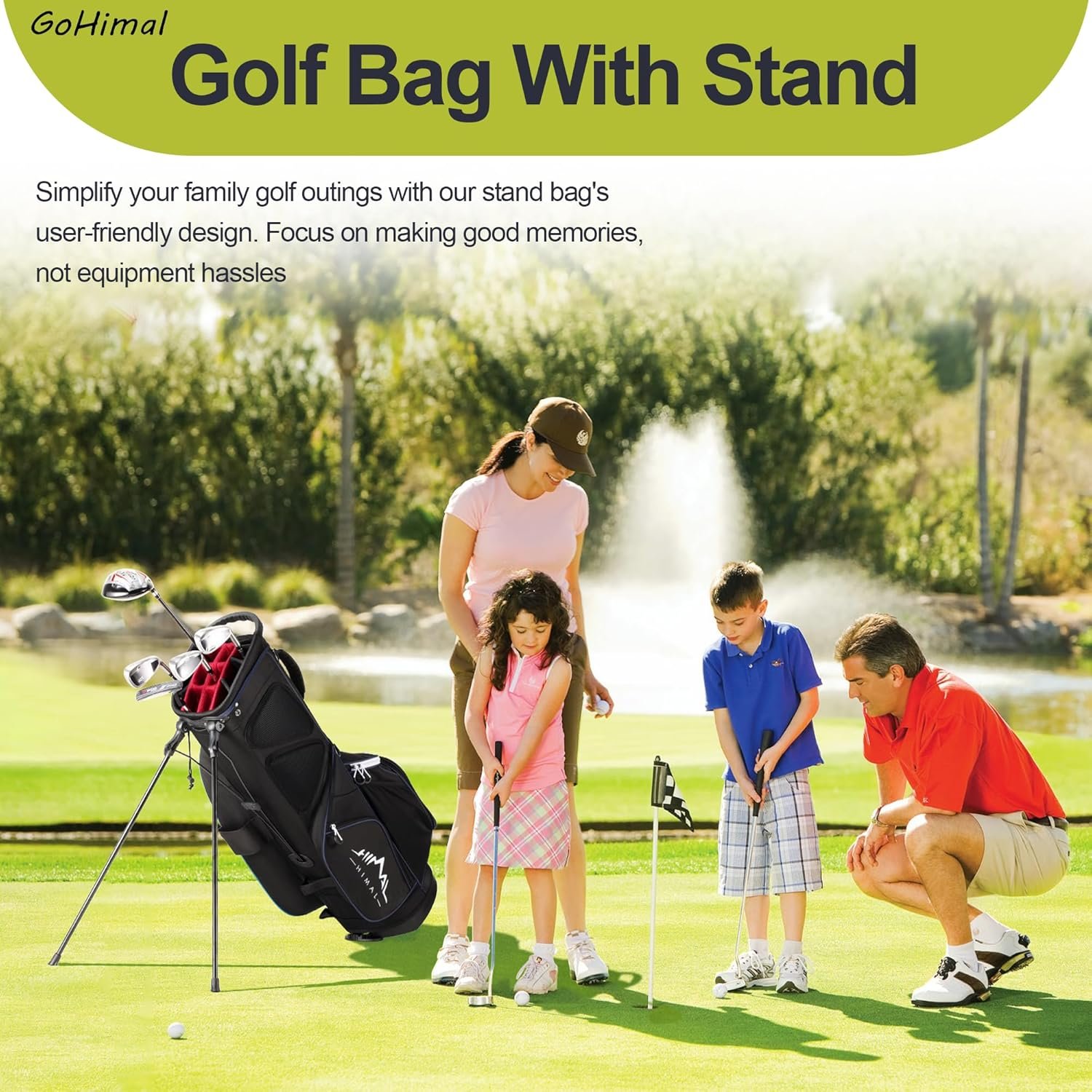 14 Way Golf Stand Bag, Golf Bags for Men with Stand, Top Dividers Ergonomic with 10 Pockets 8 14 Way Golf Stand Bag, Golf Bags for Men with Stand, Top Dividers Ergonomic with 10 Pockets - Image 8