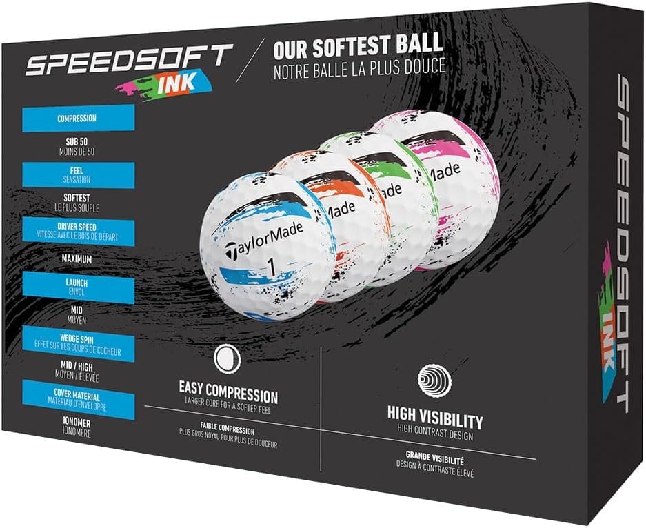 TaylorMade Golf Speed Soft Ink Golf Balls 3 TaylorMade Golf Speed Soft Ink Golf Balls - Image 3