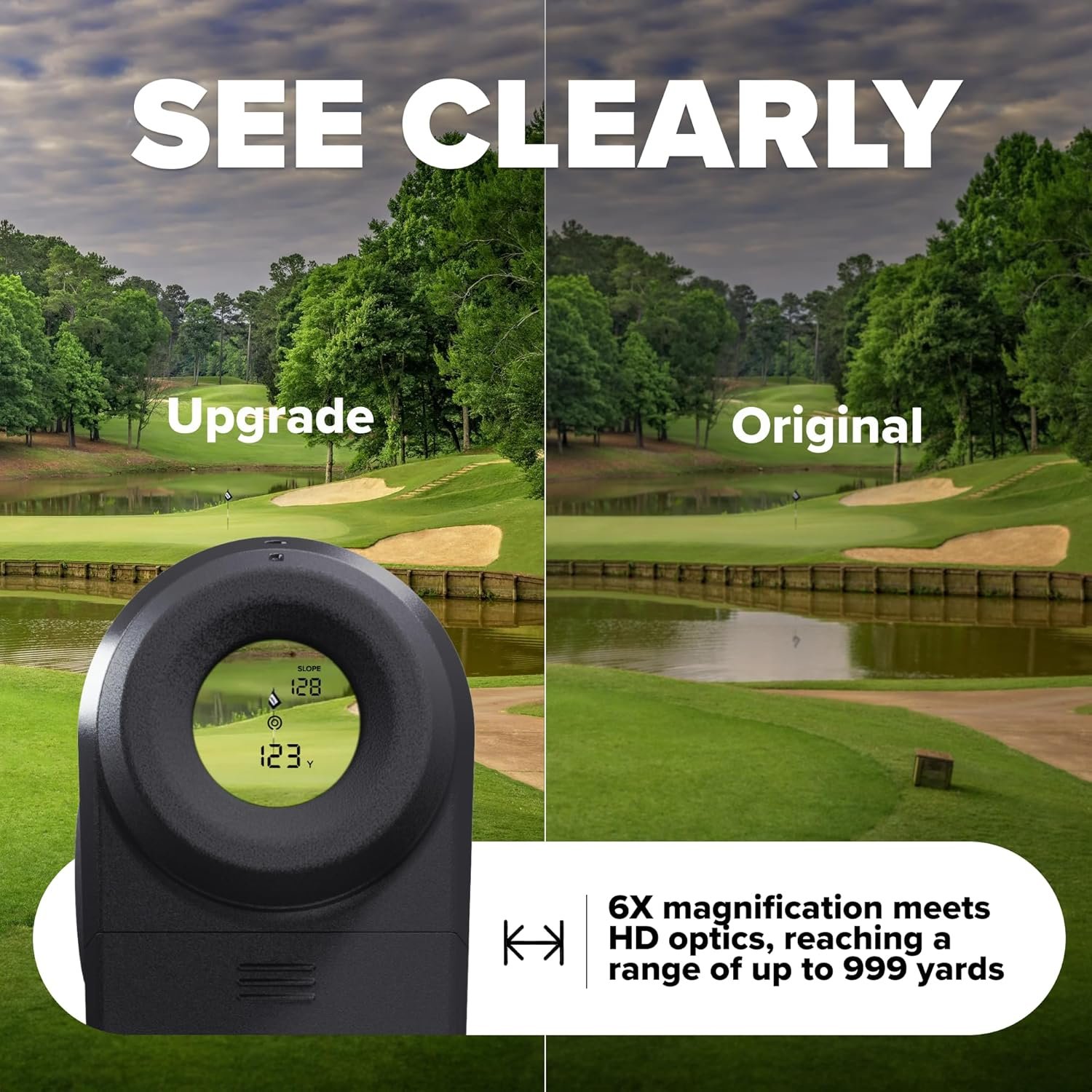 Precision Pro NX9 Golf Rangefinder with Slope Switch – 900 Yards Laser Range Finder, Flag Lock Vibration, 6X Magnification, Magnetic Cart Mount, Tournament Legal 5 Precision Pro NX9 Golf Rangefinder with Slope Switch – 900 Yards Laser Range Finder, Flag Lock Vibration, 6X Magnification, Magnetic Cart Mount, Tournament Legal - Image 5
