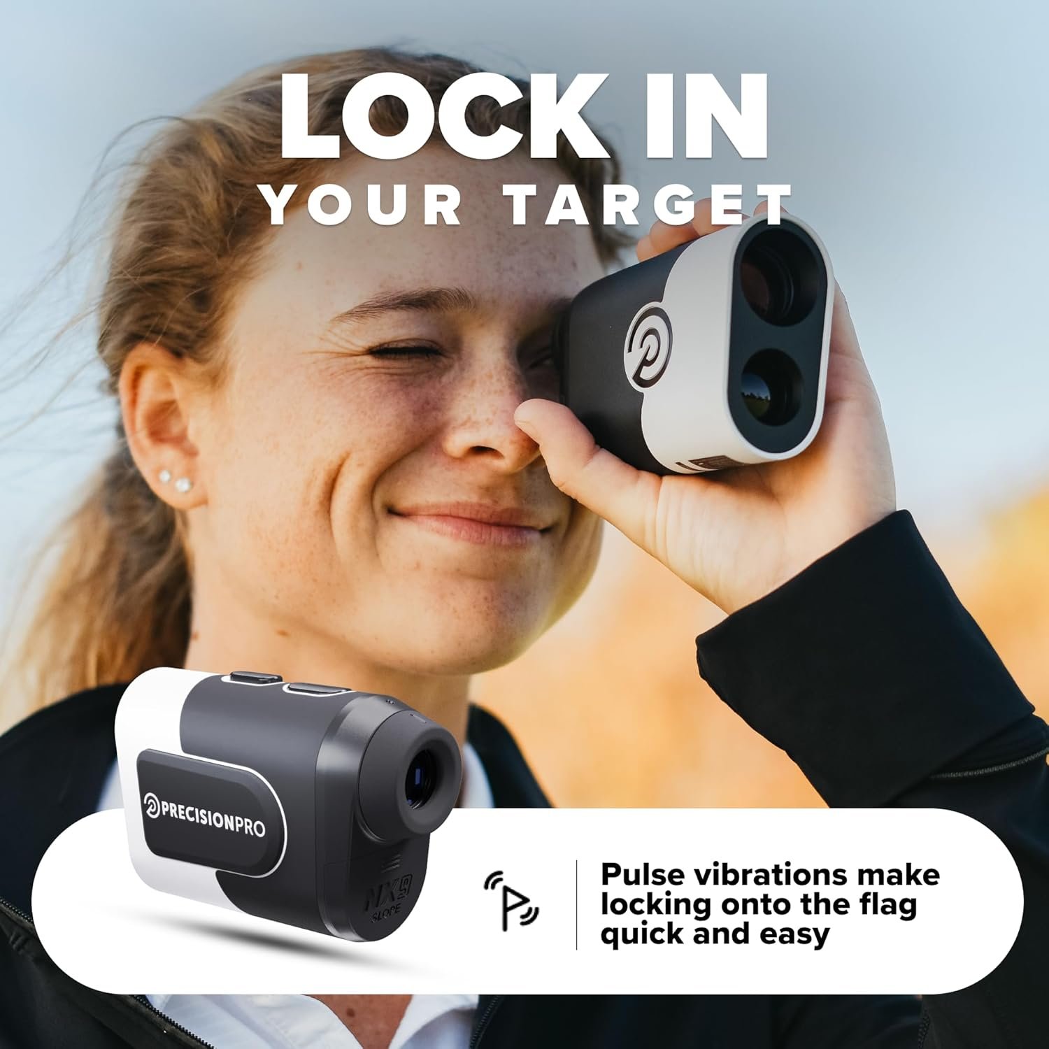 Precision Pro NX9 Golf Rangefinder with Slope Switch – 900 Yards Laser Range Finder, Flag Lock Vibration, 6X Magnification, Magnetic Cart Mount, Tournament Legal 6 Precision Pro NX9 Golf Rangefinder with Slope Switch – 900 Yards Laser Range Finder, Flag Lock Vibration, 6X Magnification, Magnetic Cart Mount, Tournament Legal - Image 6