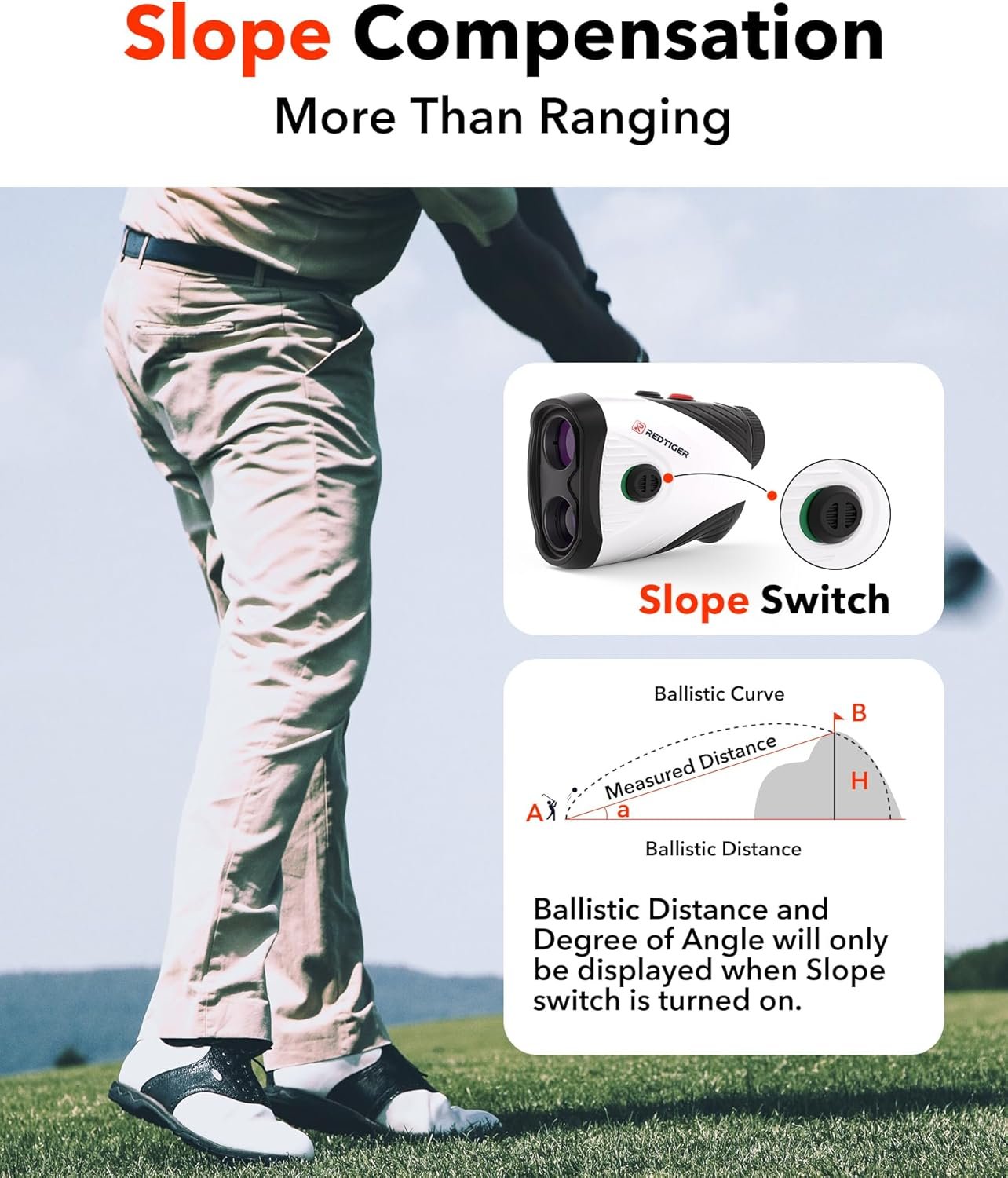 REDTIGER Golf Rangefinder with Slope, 1200 Yards Laser Range Finder Golfing, 7X Magnification, Flag Pole Locking Vibration, Rechargeable Range Finders with Magnet Stripe, GolfVue Series 1 4 REDTIGER Golf Rangefinder with Slope, 1200 Yards Laser Range Finder Golfing, 7X Magnification, Flag Pole Locking Vibration, Rechargeable Range Finders with Magnet Stripe, GolfVue Series 1 - Image 4
