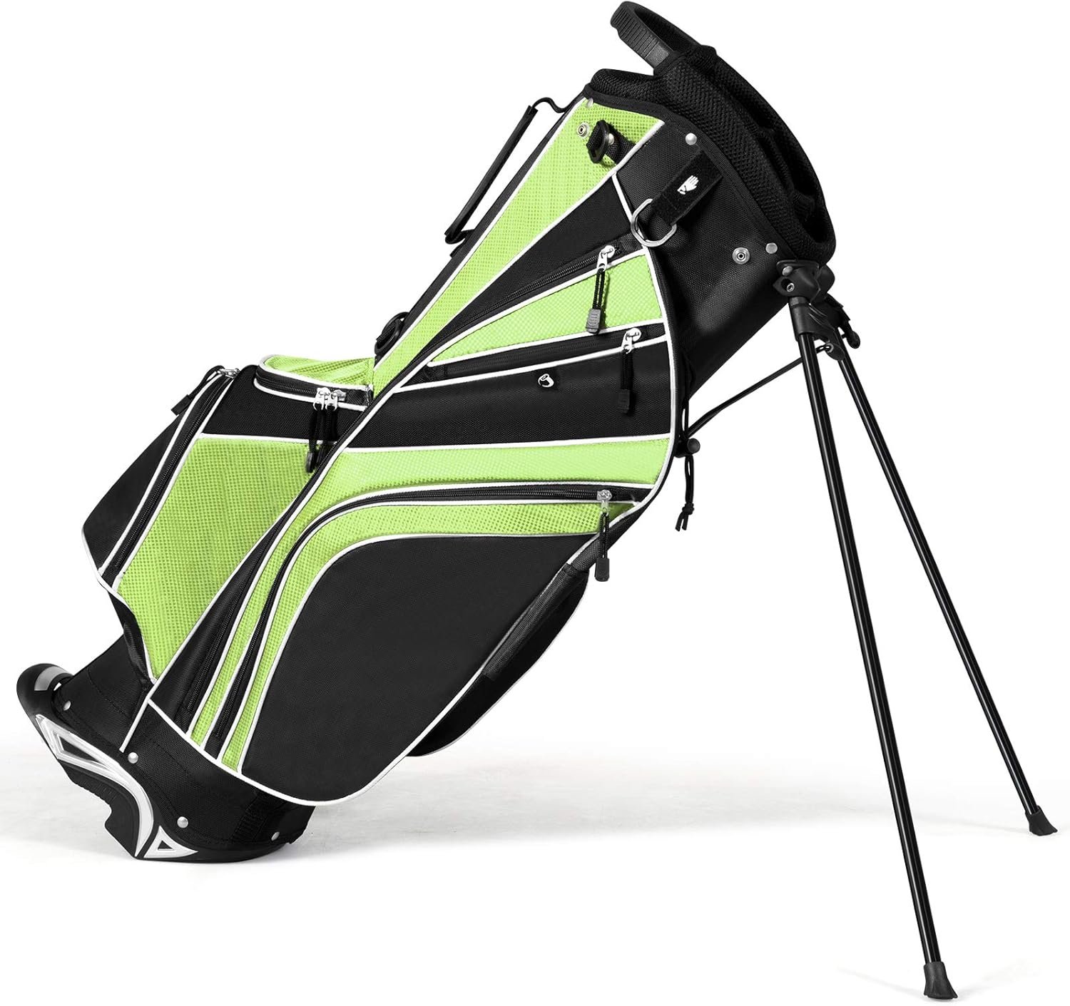 Tangkula Golf Stand Bag with 6 Way Top Dividers, Lightweight Golf Bag with Adjustable Dual Strap & 8 Pockets, Waterproof Rain Hood, Portable for Men Women 9 Tangkula Golf Stand Bag with 6 Way Top Dividers, Lightweight Golf Bag with Adjustable Dual Strap & 8 Pockets, Waterproof Rain Hood, Portable for Men Women - Image 9