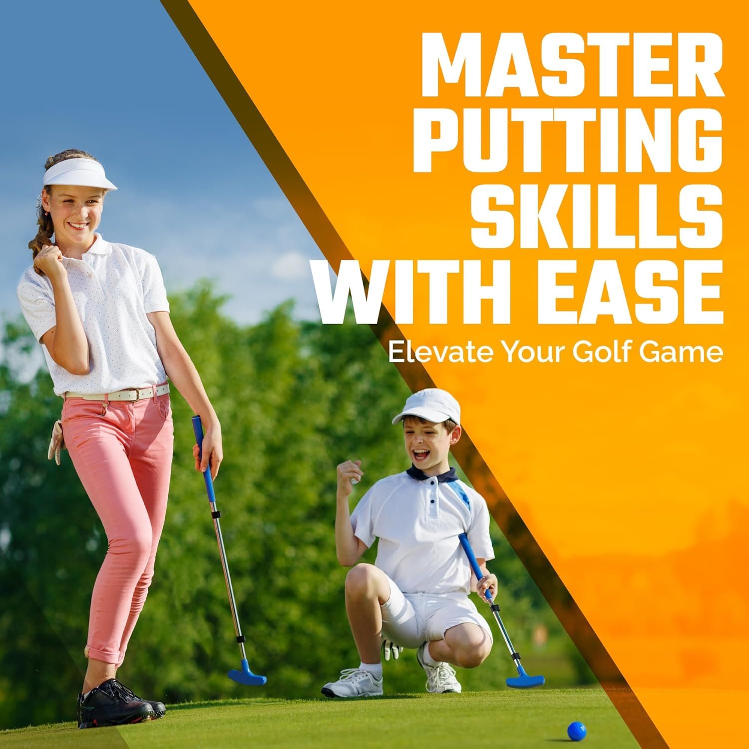 Kids Putter - Extendable Shaft for Junior Golfers - Adjustable Size for Right and Left Hand - Perfect Training Club for Kids - Includes 3 Balls, Cup with Flag 3 Kids Putter - Extendable Shaft for Junior Golfers - Adjustable Size for Right and Left Hand - Perfect Training Club for Kids - Includes 3 Balls, Cup with Flag - Image 3