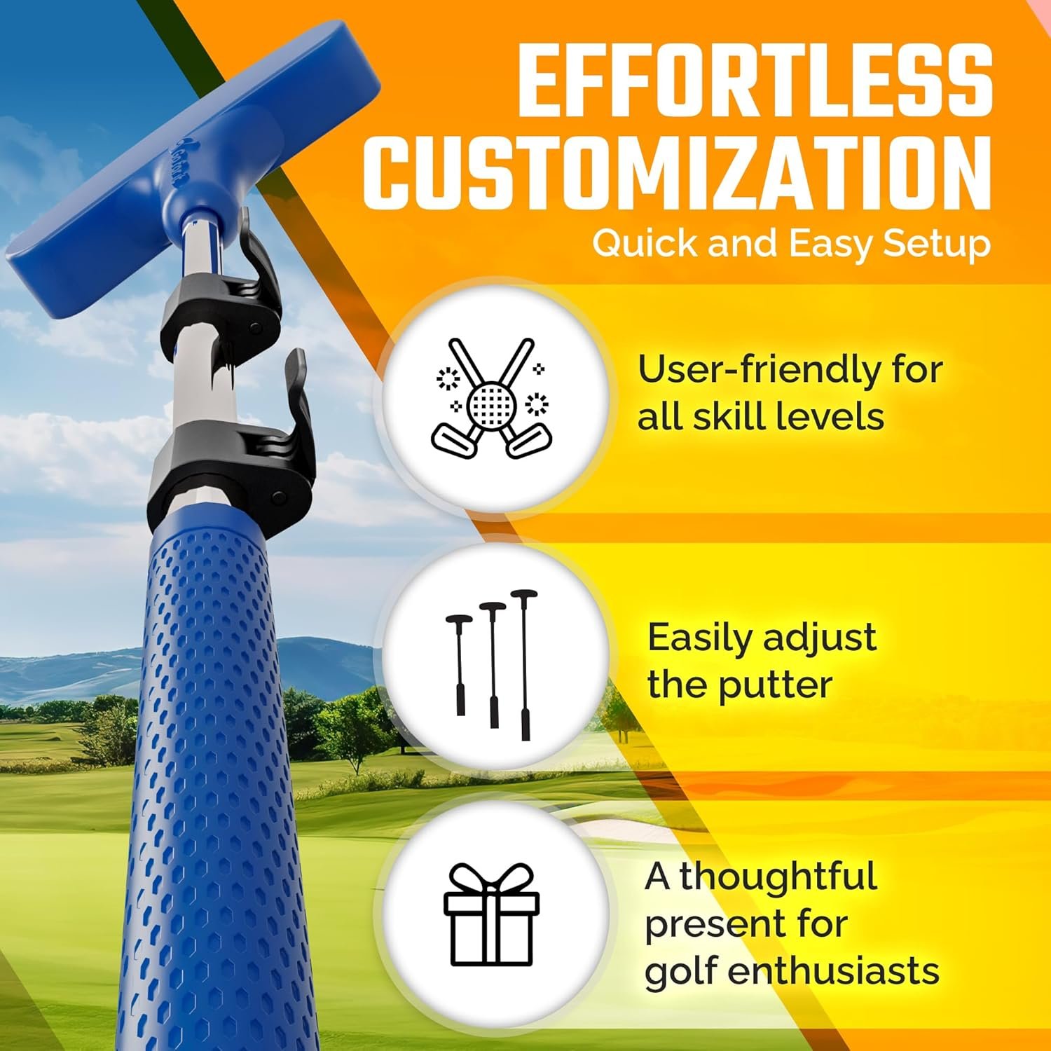 Kids Putter - Extendable Shaft for Junior Golfers - Adjustable Size for Right and Left Hand - Perfect Training Club for Kids - Includes 3 Balls, Cup with Flag 7 Kids Putter - Extendable Shaft for Junior Golfers - Adjustable Size for Right and Left Hand - Perfect Training Club for Kids - Includes 3 Balls, Cup with Flag - Image 7