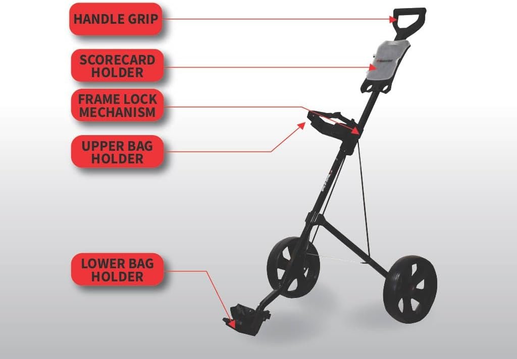 Jef World Of Golf Deluxe Steel Push Cart 2 Jef World Of Golf Deluxe Steel Push Cart - Image 2