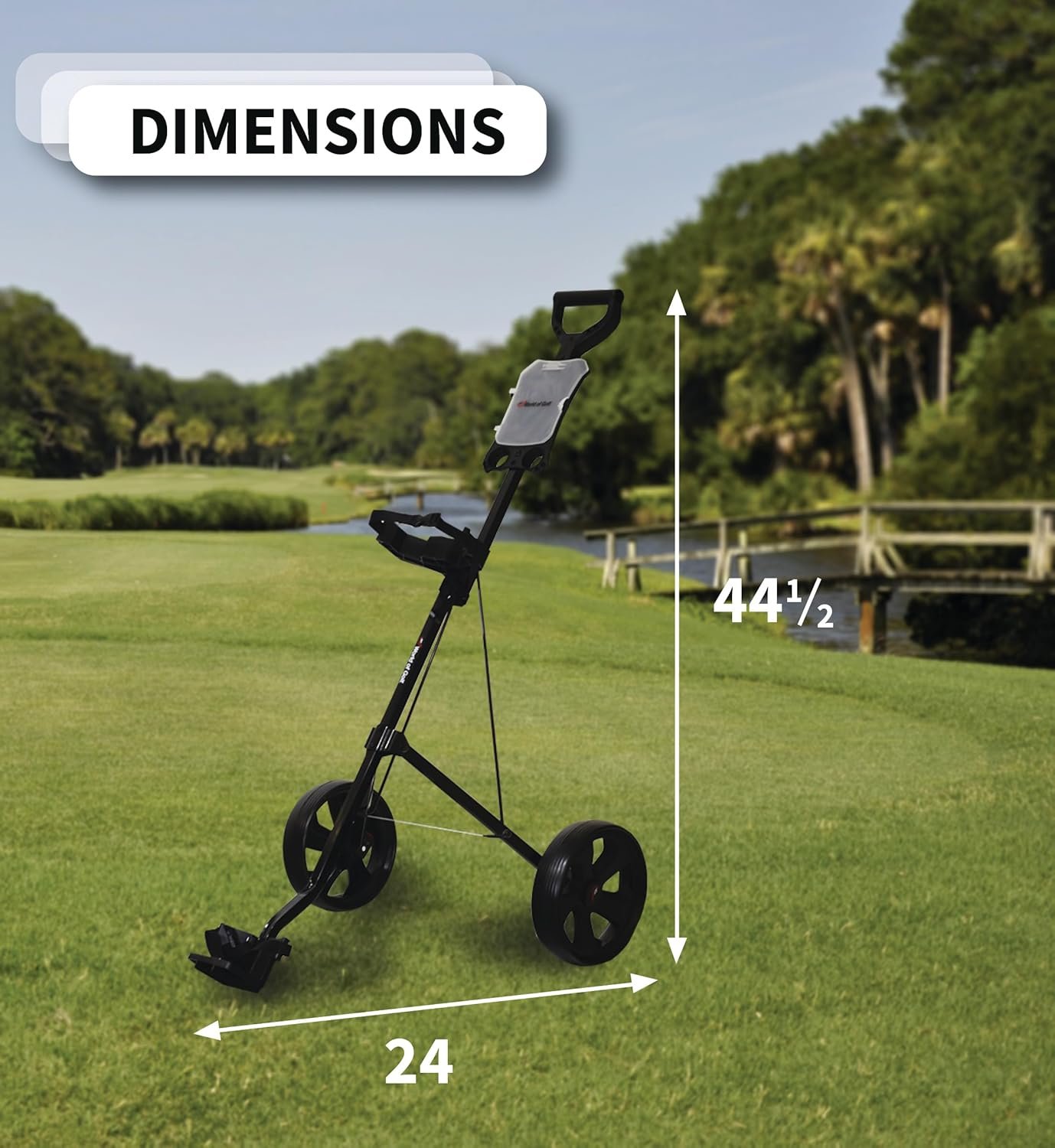 Jef World Of Golf Deluxe Steel Push Cart 3 Jef World Of Golf Deluxe Steel Push Cart - Image 3