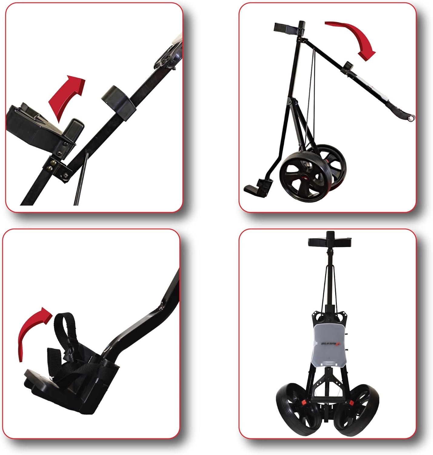 Jef World Of Golf Deluxe Steel Push Cart 4 Jef World Of Golf Deluxe Steel Push Cart - Image 4
