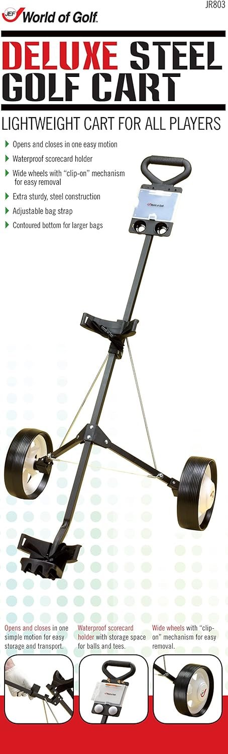 Jef World Of Golf Deluxe Steel Push Cart 10 Jef World Of Golf Deluxe Steel Push Cart - Image 10