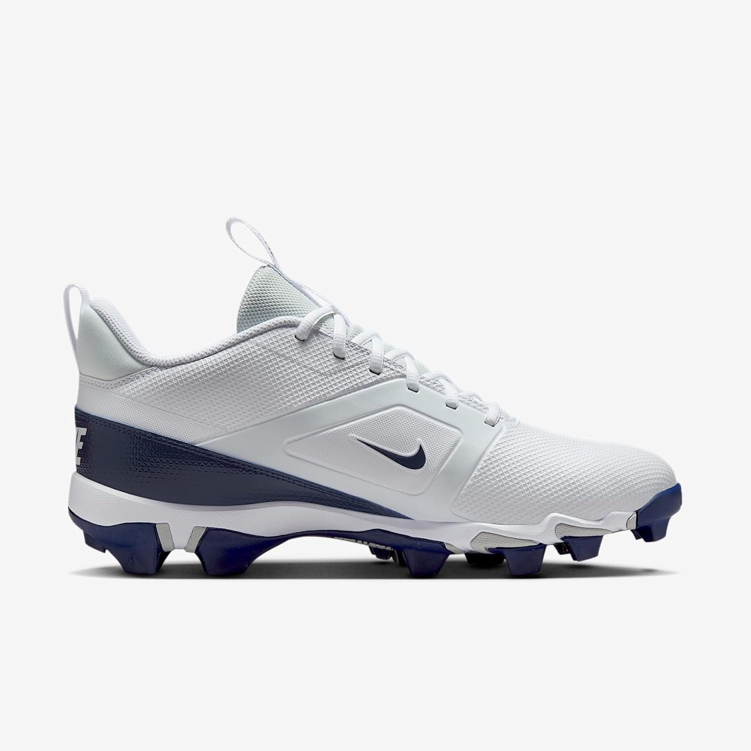 Nike Alpha Menace 4 Shark Football Cleats (FN0028-104, White/Midnight Navy/Photon Dust/Midnight Navy) 3 Nike Alpha Menace 4 Shark Football Cleats (FN0028-104, White/Midnight Navy/Photon Dust/Midnight Navy) - Image 3