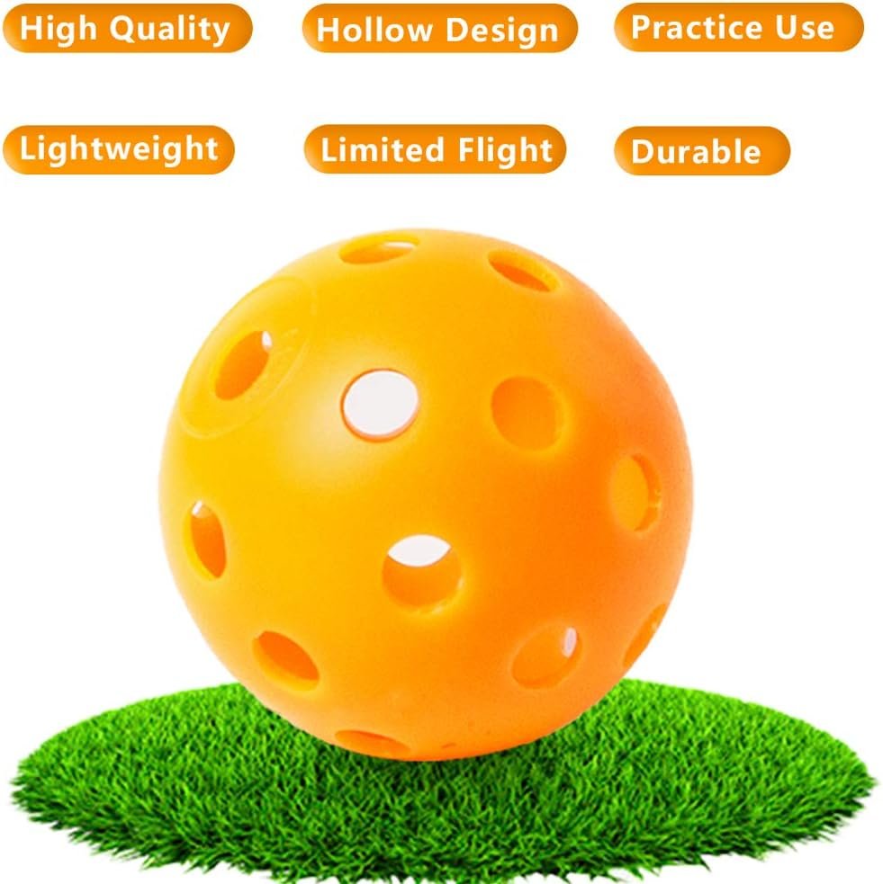 THIODOON Practice Golf Balls Limited Flight Golf Balls 40mm Hollow Plastic Golf Training Balls Colored Airflow Golf Balls for Swing Practice Driving Range Home Use Indoor - Image 3