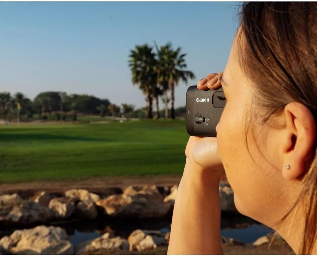 Canon PowerShot Golf Digital Laser Rangefinder, Digital Zoom, Magnify 6X to 12x, Built-in Slope Correction, Photo and Video Camera Capabilities, IPX4 Equivalent Water Resistant, Black 5 Canon PowerShot Golf Digital Laser Rangefinder, Digital Zoom, Magnify 6X to 12x, Built-in Slope Correction, Photo and Video Camera Capabilities, IPX4 Equivalent Water Resistant, Black - Image 5