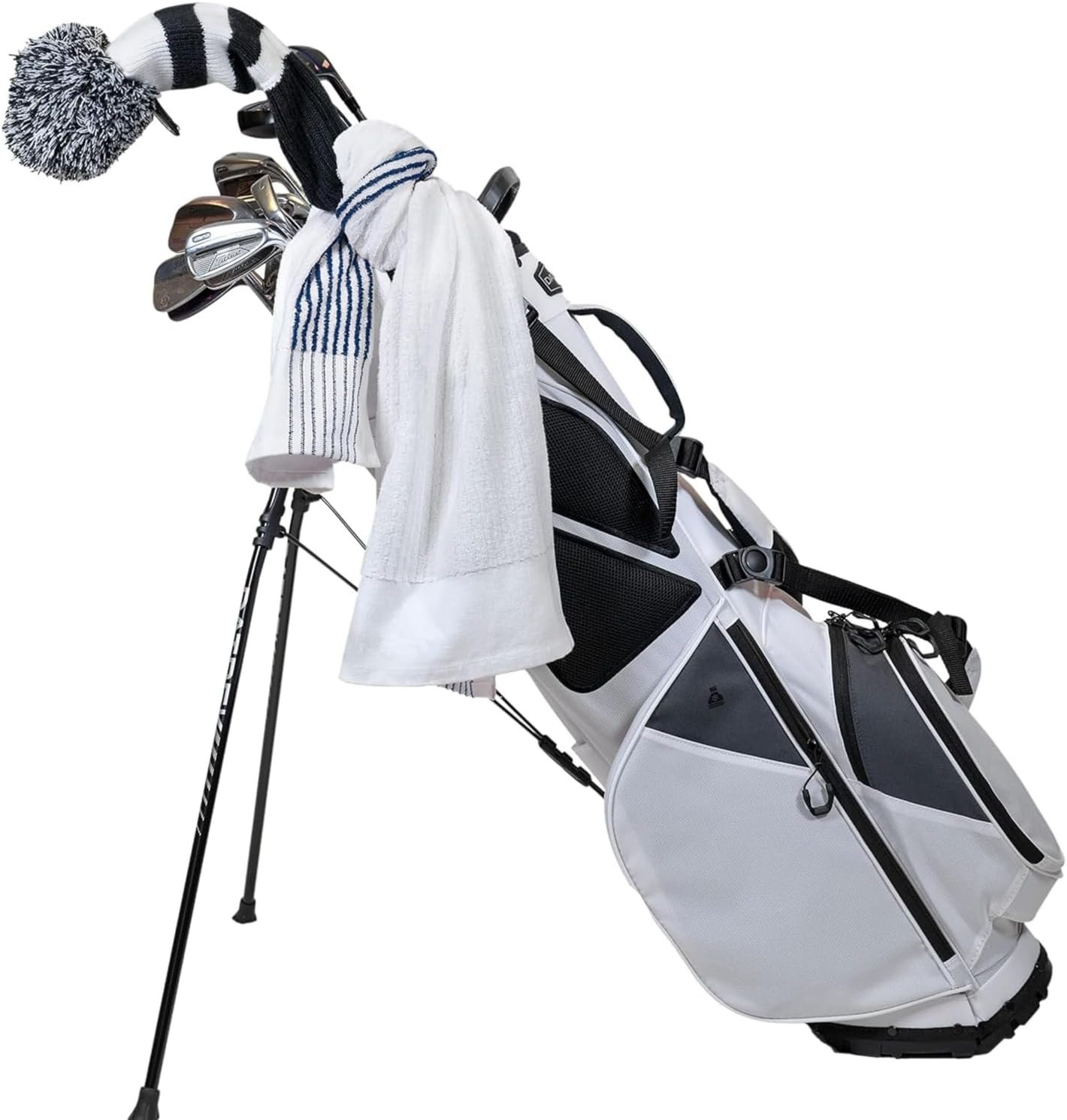 Devant Sports Towels Extra Large Caddy Golf Towel, White/Navy Stripes 4 Devant Sports Towels Extra Large Caddy Golf Towel, White/Navy Stripes - Image 4