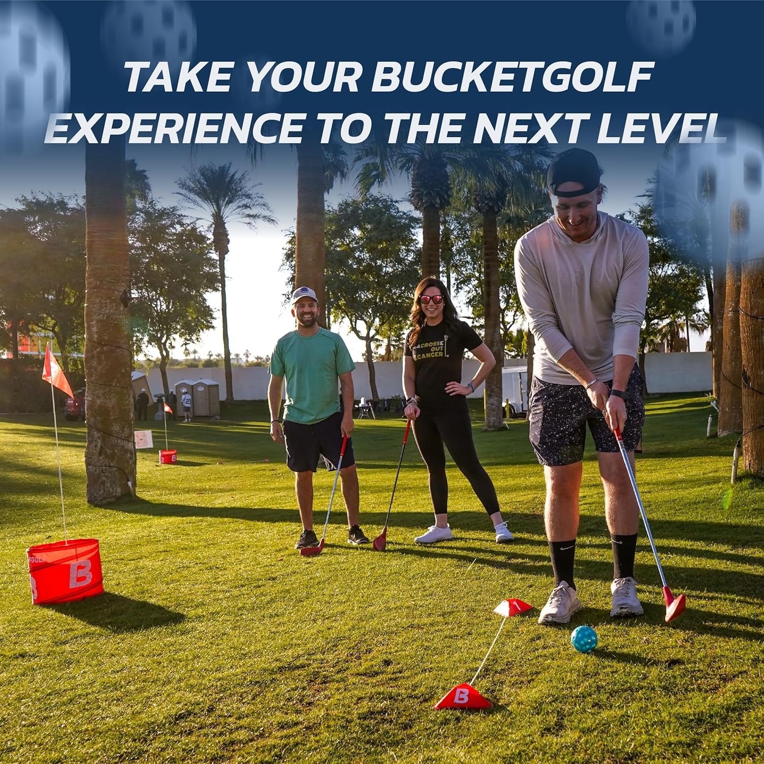 BucketGolf Club - Backyard Outdoor Golf Club with Oversize Club Head to Play BucketGolf, Hit Plastic Or Foam Golf Balls in Grass, Parks, Yards 3 BucketGolf Club - Backyard Outdoor Golf Club with Oversize Club Head to Play BucketGolf, Hit Plastic Or Foam Golf Balls in Grass, Parks, Yards - Image 3