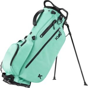KVV Lightweight Golf Stand Bag with 7 Way Full-Length Dividers, 5 Zippered Pockets, Automatically Adjustable Dual Straps，Elegant Design