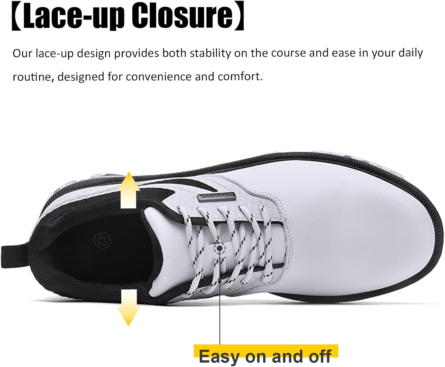 ULTIANT Men's Golf Shoes Fixed Nailless Sole Waterproof Lightweight No-Slip Walking Shoes Size7.5-13 4 ULTIANT Men's Golf Shoes Fixed Nailless Sole Waterproof Lightweight No-Slip Walking Shoes Size7.5-13 - Image 4