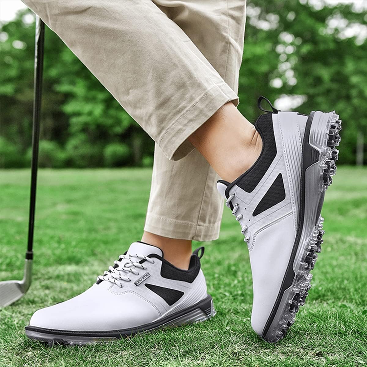 ULTIANT Men's Golf Shoes Fixed Nailless Sole Waterproof Lightweight No-Slip Walking Shoes Size7.5-13 7 ULTIANT Men's Golf Shoes Fixed Nailless Sole Waterproof Lightweight No-Slip Walking Shoes Size7.5-13 - Image 7