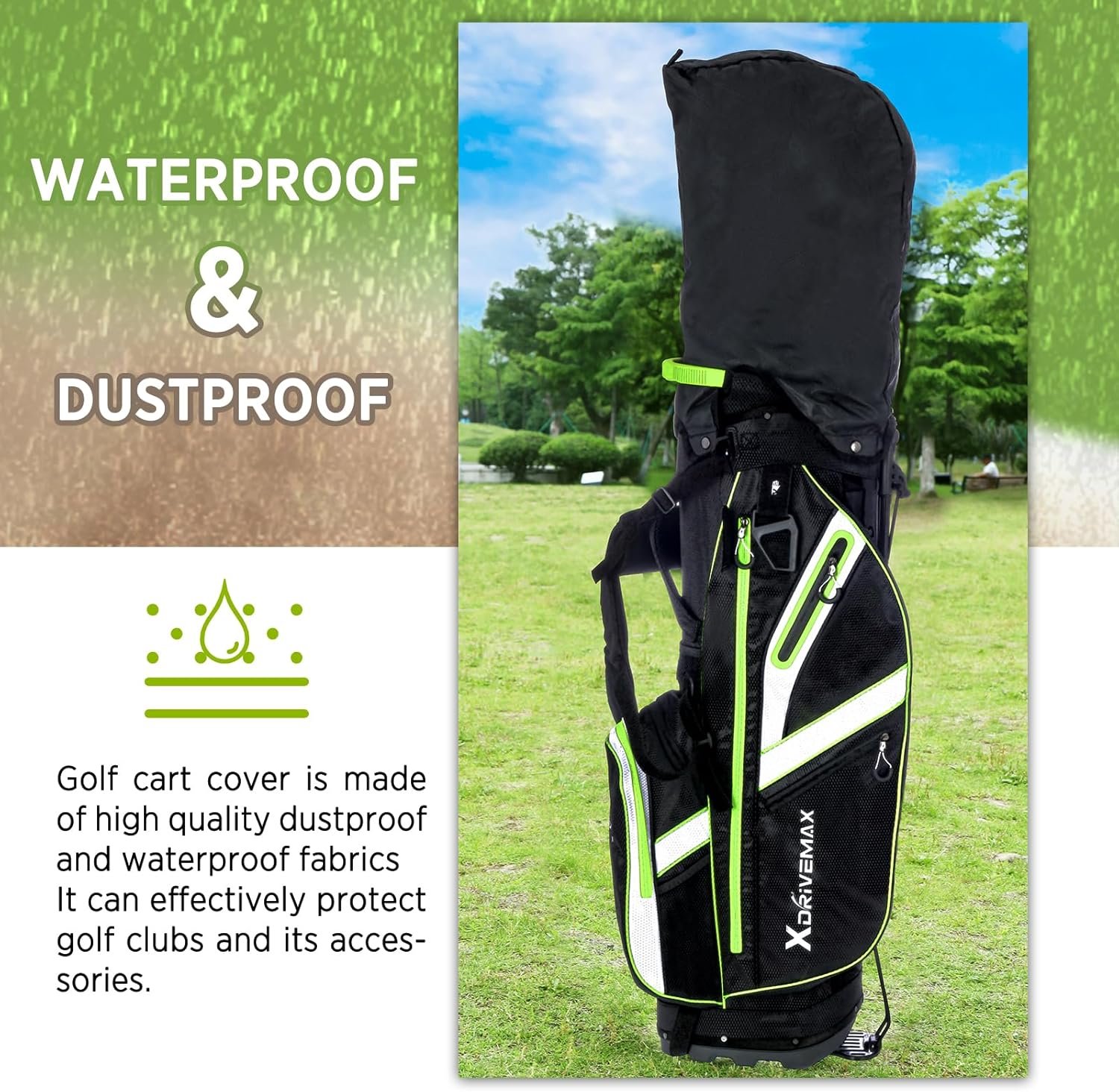 Golf Bag – Stand Bag & 15 Way Cart Bag for Men & Women, Lightweight, with Rain Cover, Cooler, Accessory Kit | Premium Golf Club Bags 5 Golf Bag – Stand Bag & 15 Way Cart Bag for Men & Women, Lightweight, with Rain Cover, Cooler, Accessory Kit | Premium Golf Club Bags - Image 5