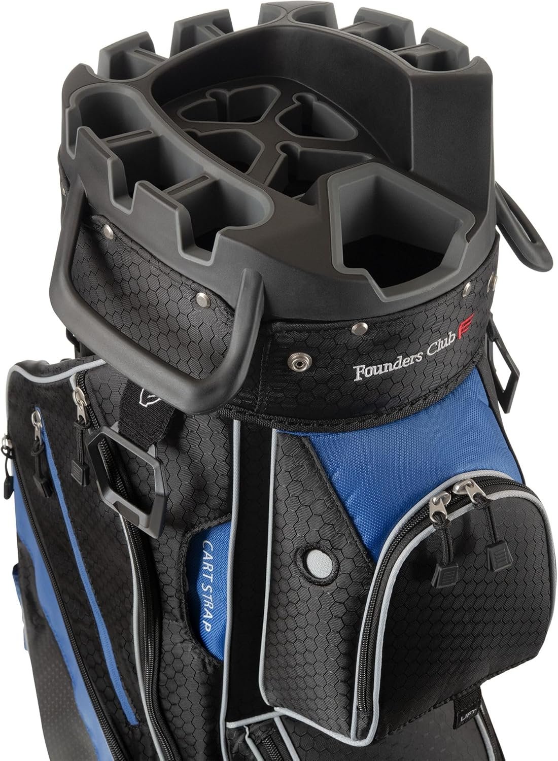 Founders Club 4th Generation Club Lock Organizer Golf Cart Bag for Men with 14 Way Anti Rattle Divider Top- Free Snap On Rain Hood-Full Length Dividers 1 Founders Club 4th Generation Club Lock Organizer Golf Cart Bag for Men with 14 Way Anti Rattle Divider Top- Free Snap On Rain Hood-Full Length Dividers
