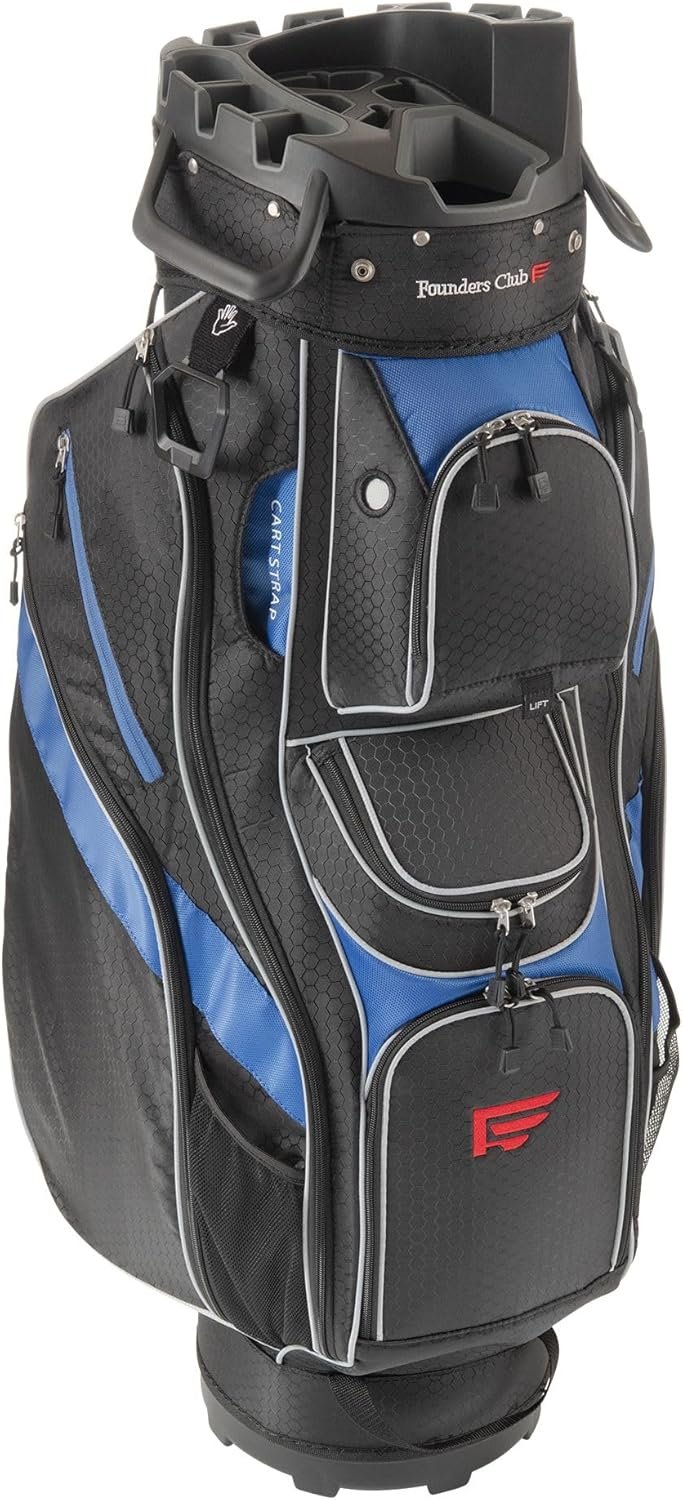 Founders Club 4th Generation Club Lock Organizer Golf Cart Bag for Men with 14 Way Anti Rattle Divider Top- Free Snap On Rain Hood-Full Length Dividers 2 Founders Club 4th Generation Club Lock Organizer Golf Cart Bag for Men with 14 Way Anti Rattle Divider Top- Free Snap On Rain Hood-Full Length Dividers - Image 2