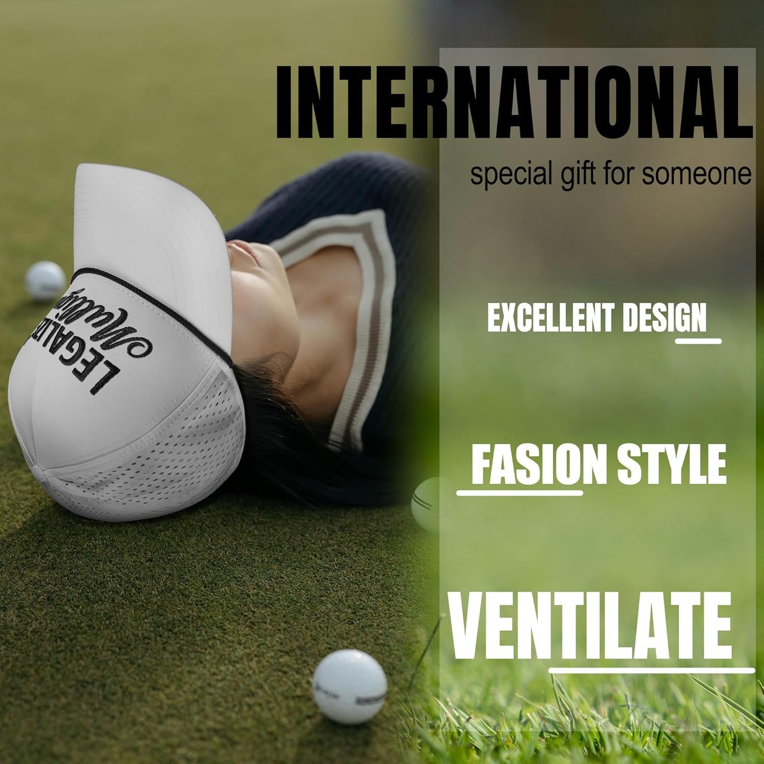 Funny Golf Hats Funny Golf Gifts for Men,Golf Rope Hat for Men,Legalize Mulligans - Black/White 5 Funny Golf Hats Funny Golf Gifts for Men,Golf Rope Hat for Men,Legalize Mulligans - Black/White - Image 5