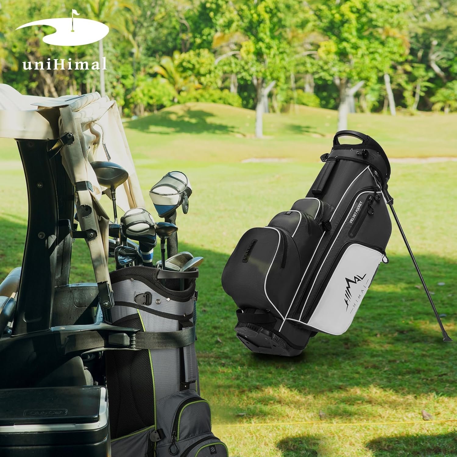 4-Way Golf Stand Bag with Full-Length Divider, Lightweight Waterproof Golf Bag for Men & Women Holds 4-8 Clubs 7 4-Way Golf Stand Bag with Full-Length Divider, Lightweight Waterproof Golf Bag for Men & Women Holds 4-8 Clubs - Image 7