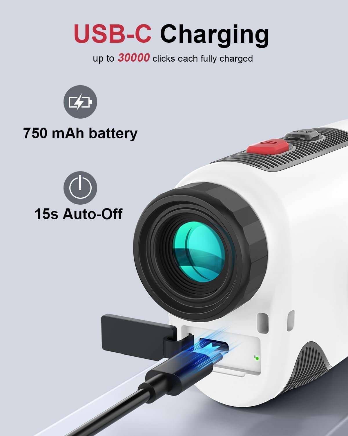 Golf Rangefinder with Slope,1300 Yards Laser Rangefinder,7X Magnification, Rechargeable Range Finders Golfing with Flag Lock Vibration,Speed Mode for Hunting Shooting. 3 Golf Rangefinder with Slope,1300 Yards Laser Rangefinder,7X Magnification, Rechargeable Range Finders Golfing with Flag Lock Vibration,Speed Mode for Hunting Shooting. - Image 3