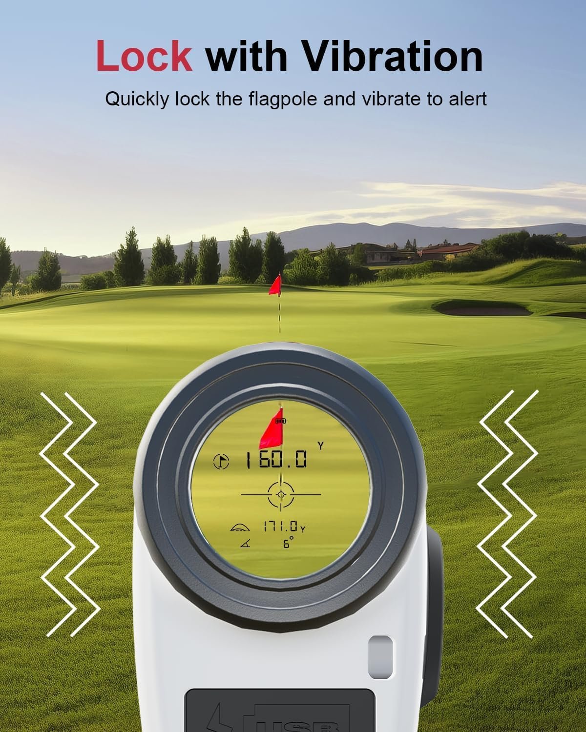 Golf Rangefinder with Slope,1300 Yards Laser Rangefinder,7X Magnification, Rechargeable Range Finders Golfing with Flag Lock Vibration,Speed Mode for Hunting Shooting. 5 Golf Rangefinder with Slope,1300 Yards Laser Rangefinder,7X Magnification, Rechargeable Range Finders Golfing with Flag Lock Vibration,Speed Mode for Hunting Shooting. - Image 5