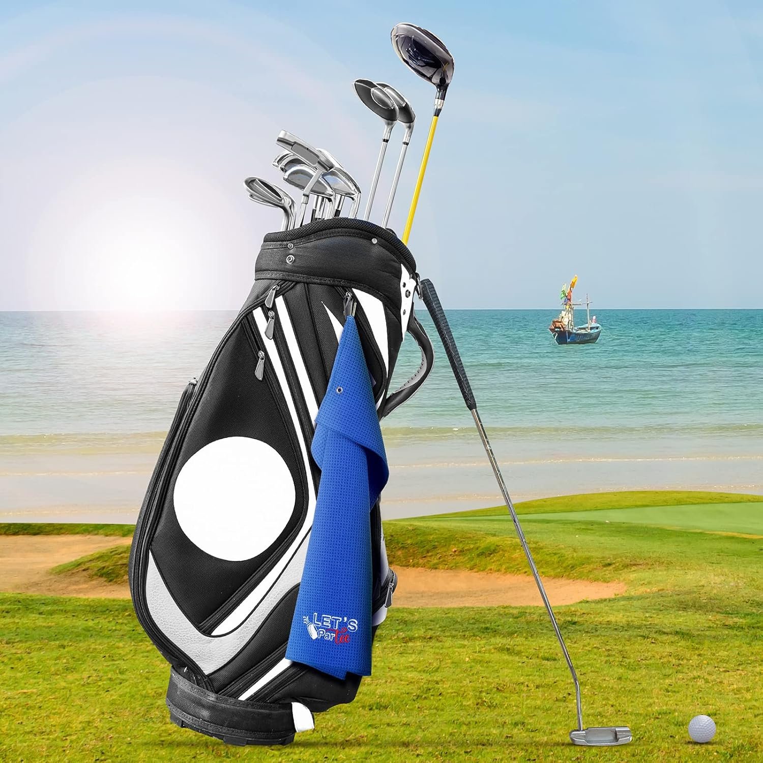4 Pcs Funny Golf Towel Embroidered Golf Towels for Golfbags with Clip Golfclub Gifts for Men Women Birthday Gifts for Golfball Fan Retirement Present 24 x 16 Inch 4 4 Pcs Funny Golf Towel Embroidered Golf Towels for Golfbags with Clip Golfclub Gifts for Men Women Birthday Gifts for Golfball Fan Retirement Present 24 x 16 Inch - Image 4