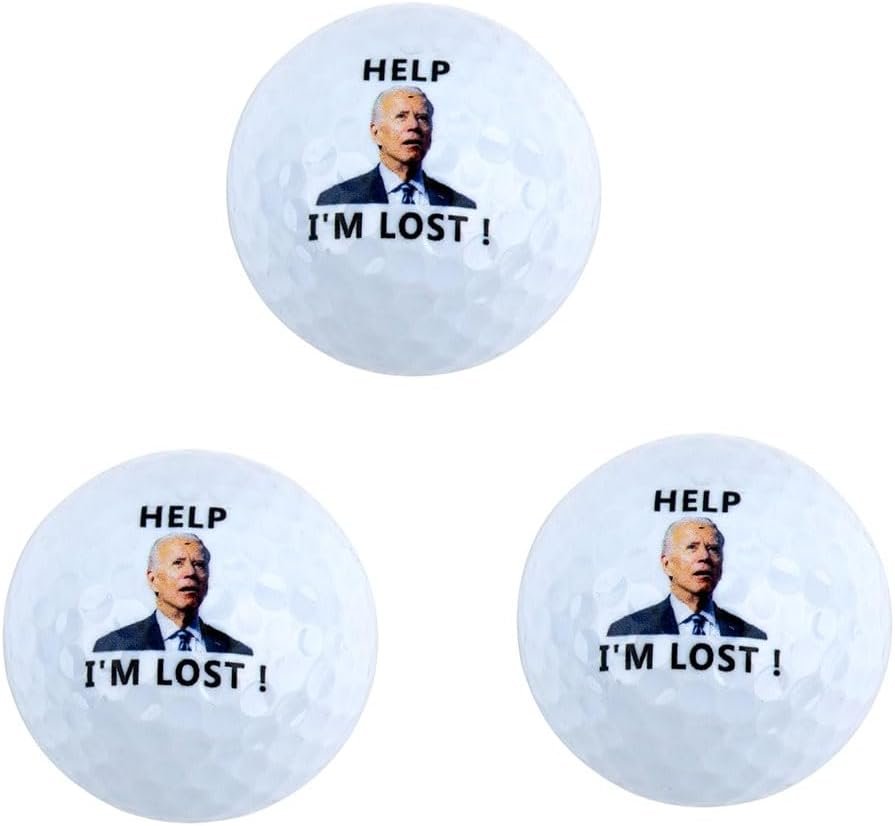 Lymhy 3 Pack Biden Golf Balls Funny Confused Joe Biden Help I'm Lost Cute Novelty Golf Balls Gifts 3 Lymhy 3 Pack Biden Golf Balls Funny Confused Joe Biden Help I'm Lost Cute Novelty Golf Balls Gifts - Image 3