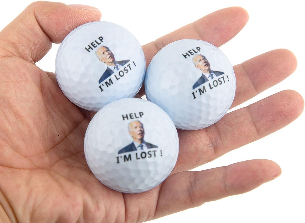 Lymhy 3 Pack Biden Golf Balls Funny Confused Joe Biden Help I'm Lost Cute Novelty Golf Balls Gifts 4 Lymhy 3 Pack Biden Golf Balls Funny Confused Joe Biden Help I'm Lost Cute Novelty Golf Balls Gifts - Image 4
