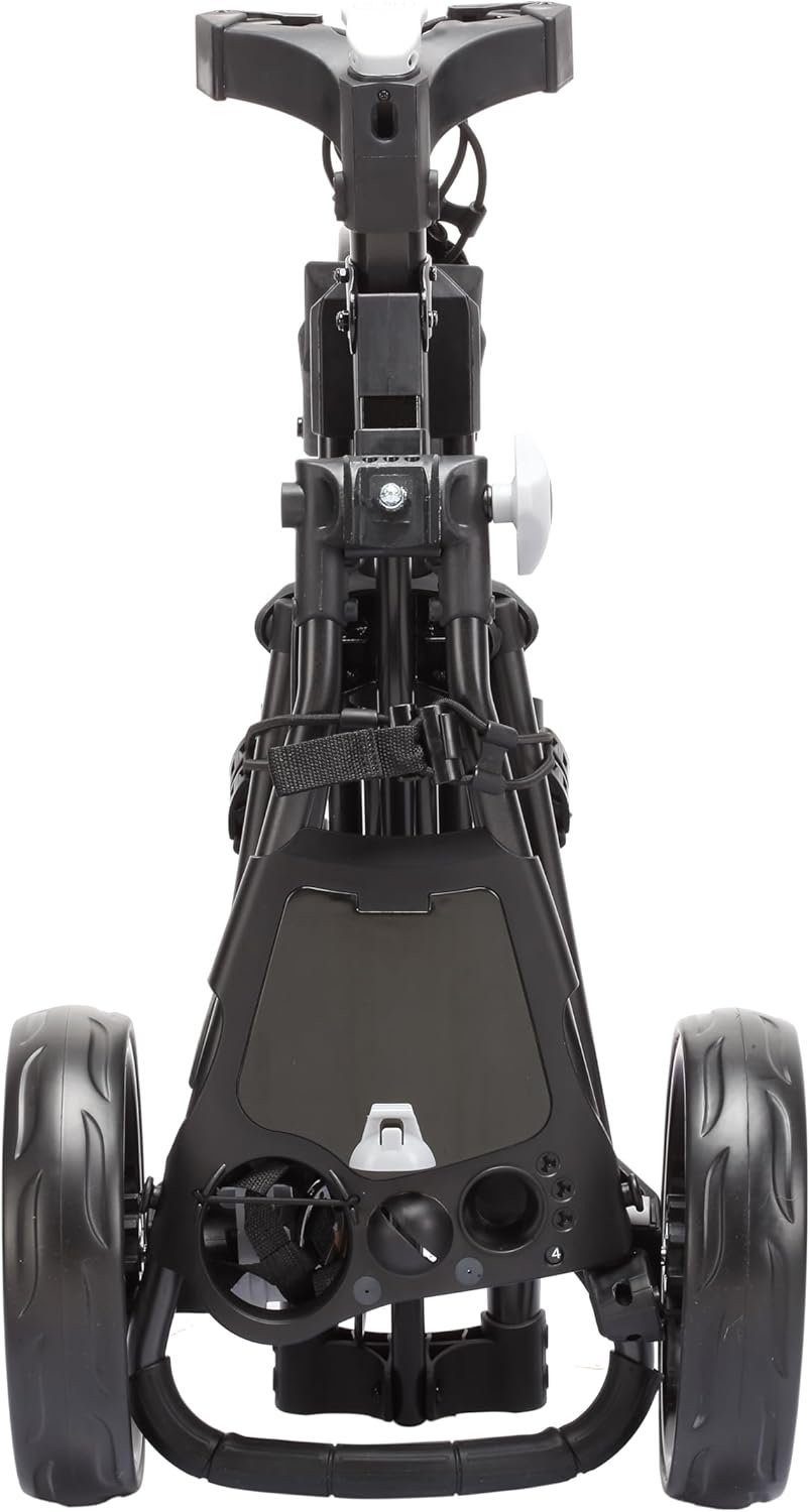 Golf Push Cart 3 Wheel with 360 Rotating Front Wheel, One Second to Open & Close, Lightweight Folding Golf Pull Cart with Foot Brake, Umbrella Holder, Cup Holder, & Storage Compartment 3 Golf Push Cart 3 Wheel with 360 Rotating Front Wheel, One Second to Open & Close, Lightweight Folding Golf Pull Cart with Foot Brake, Umbrella Holder, Cup Holder, & Storage Compartment - Image 3