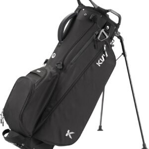 KVV Lightweight Golf Stand Bag with 7 Way Full-Length Dividers, 5 Zippered Pockets, Automatically Adjustable Dual Straps，Elegant Design