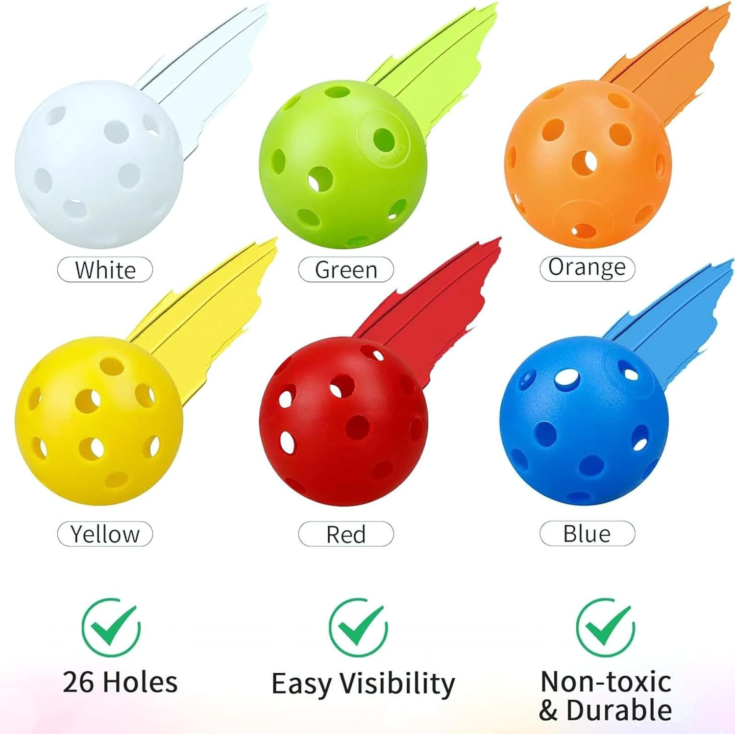 KOFULL 50/Pack Plastic Golf Balls, Practice Golf Balls, 42mm Colored Hollow Golf Practice Balls, Practice Golf Balls for Backyard, Swing Practice | Cat Balls 3 KOFULL 50/Pack Plastic Golf Balls, Practice Golf Balls, 42mm Colored Hollow Golf Practice Balls, Practice Golf Balls for Backyard, Swing Practice | Cat Balls - Image 3