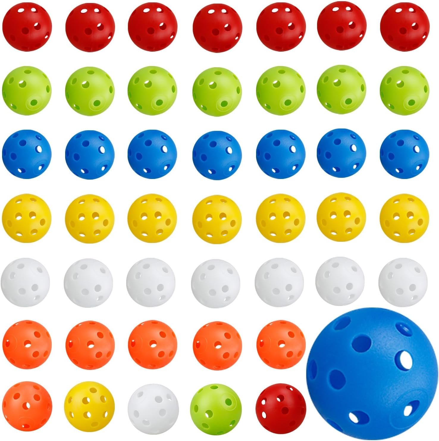 KOFULL 50/Pack Plastic Golf Balls, Practice Golf Balls, 42mm Colored Hollow Golf Practice Balls, Practice Golf Balls for Backyard, Swing Practice | Cat Balls 9 KOFULL 50/Pack Plastic Golf Balls, Practice Golf Balls, 42mm Colored Hollow Golf Practice Balls, Practice Golf Balls for Backyard, Swing Practice | Cat Balls - Image 9