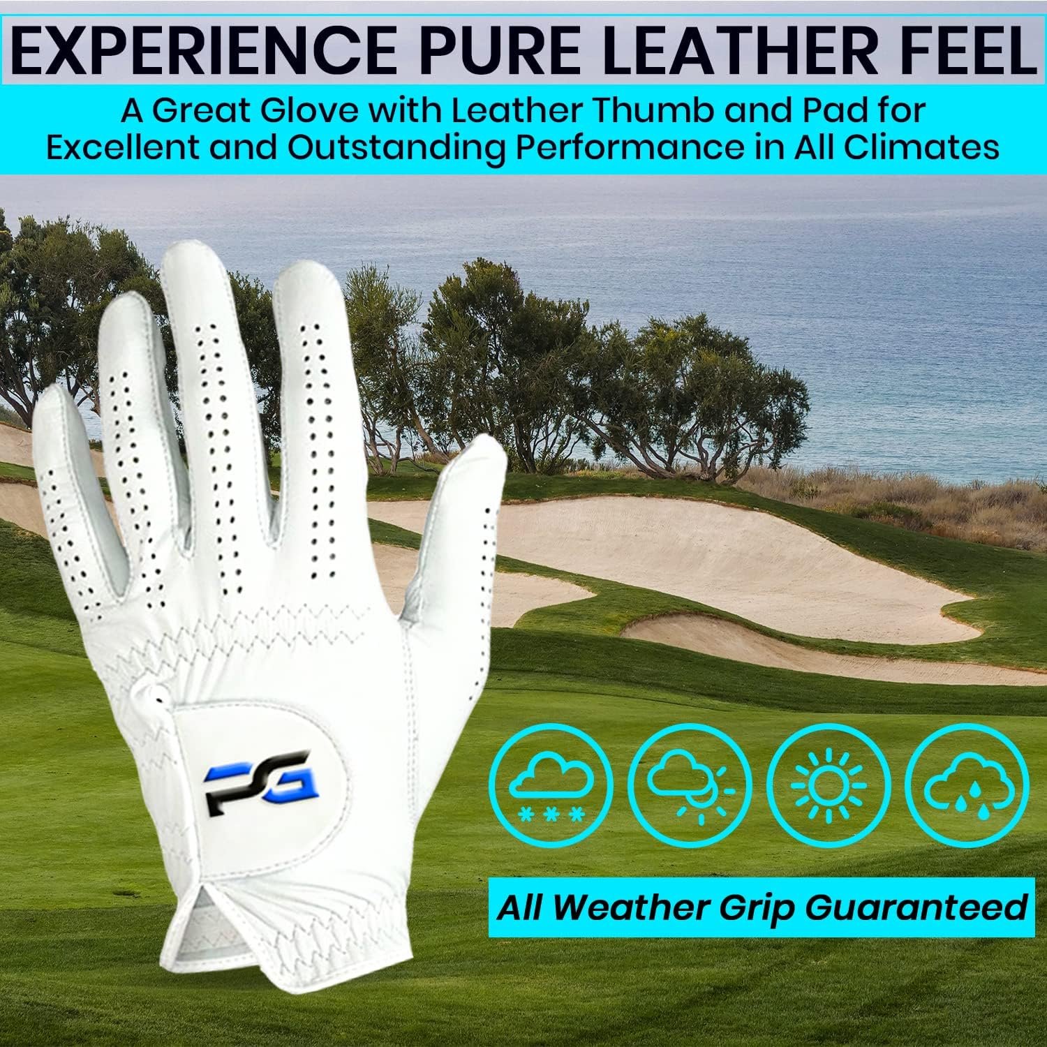 Gloves (5 Pack) Cabretta Leather, Premium Quality Mens Golf Gloves 4 Gloves (5 Pack) Cabretta Leather, Premium Quality Mens Golf Gloves - Image 4
