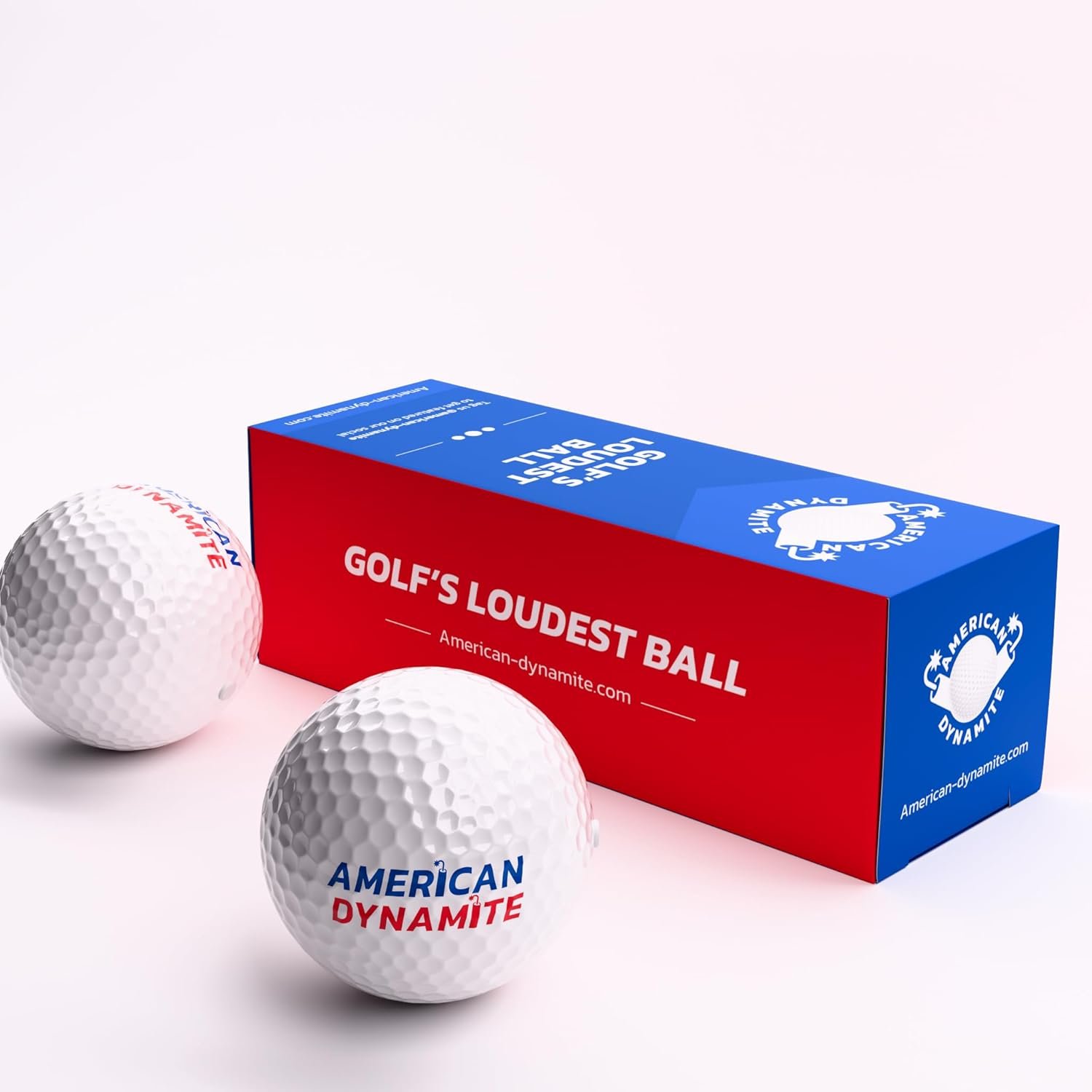 American Dynamite - Golf's Loudest Ball - Viral Prank Golf Ball - Loud Sound When Hit (Sleeve of 3, Novelty) 3 American Dynamite - Golf's Loudest Ball - Viral Prank Golf Ball - Loud Sound When Hit (Sleeve of 3, Novelty) - Image 3