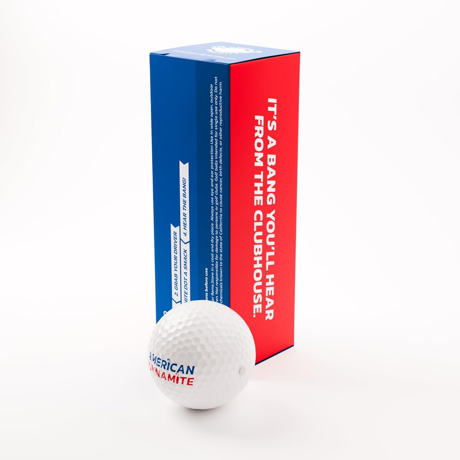 American Dynamite - Golf's Loudest Ball - Viral Prank Golf Ball - Loud Sound When Hit (Sleeve of 3, Novelty) 4 American Dynamite - Golf's Loudest Ball - Viral Prank Golf Ball - Loud Sound When Hit (Sleeve of 3, Novelty) - Image 4