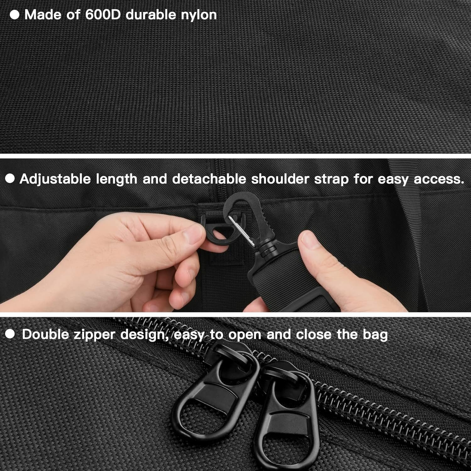 Xxerciz Golf Push Cart Bag for Caddytek, 3 Wheel Folding Carry Bag, Lightweight Carts Replacement Bag with Adjustable Straps Large Capacity 3 Xxerciz Golf Push Cart Bag for Caddytek, 3 Wheel Folding Carry Bag, Lightweight Carts Replacement Bag with Adjustable Straps Large Capacity - Image 3