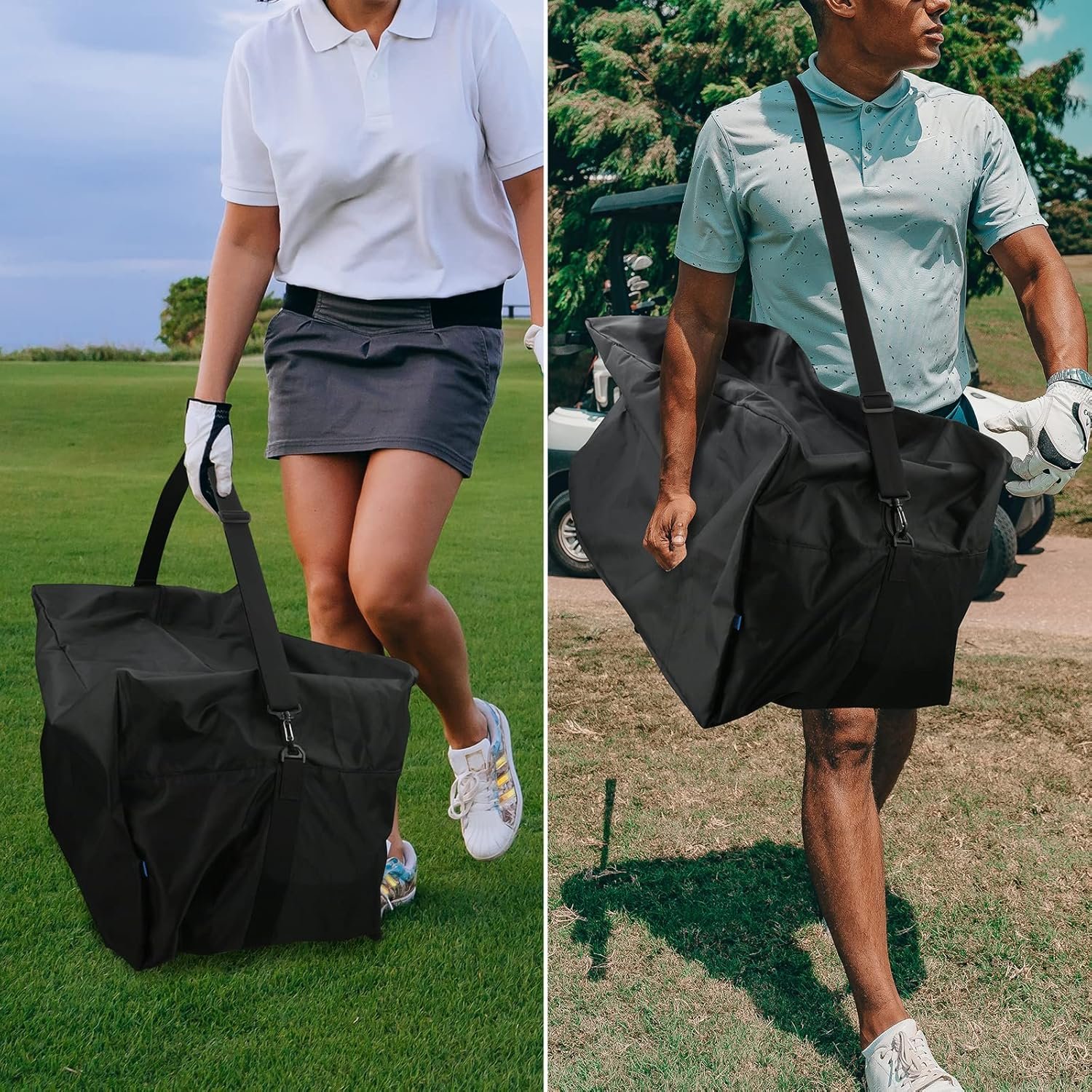 Xxerciz Golf Push Cart Bag for Caddytek, 3 Wheel Folding Carry Bag, Lightweight Carts Replacement Bag with Adjustable Straps Large Capacity 4 Xxerciz Golf Push Cart Bag for Caddytek, 3 Wheel Folding Carry Bag, Lightweight Carts Replacement Bag with Adjustable Straps Large Capacity - Image 4