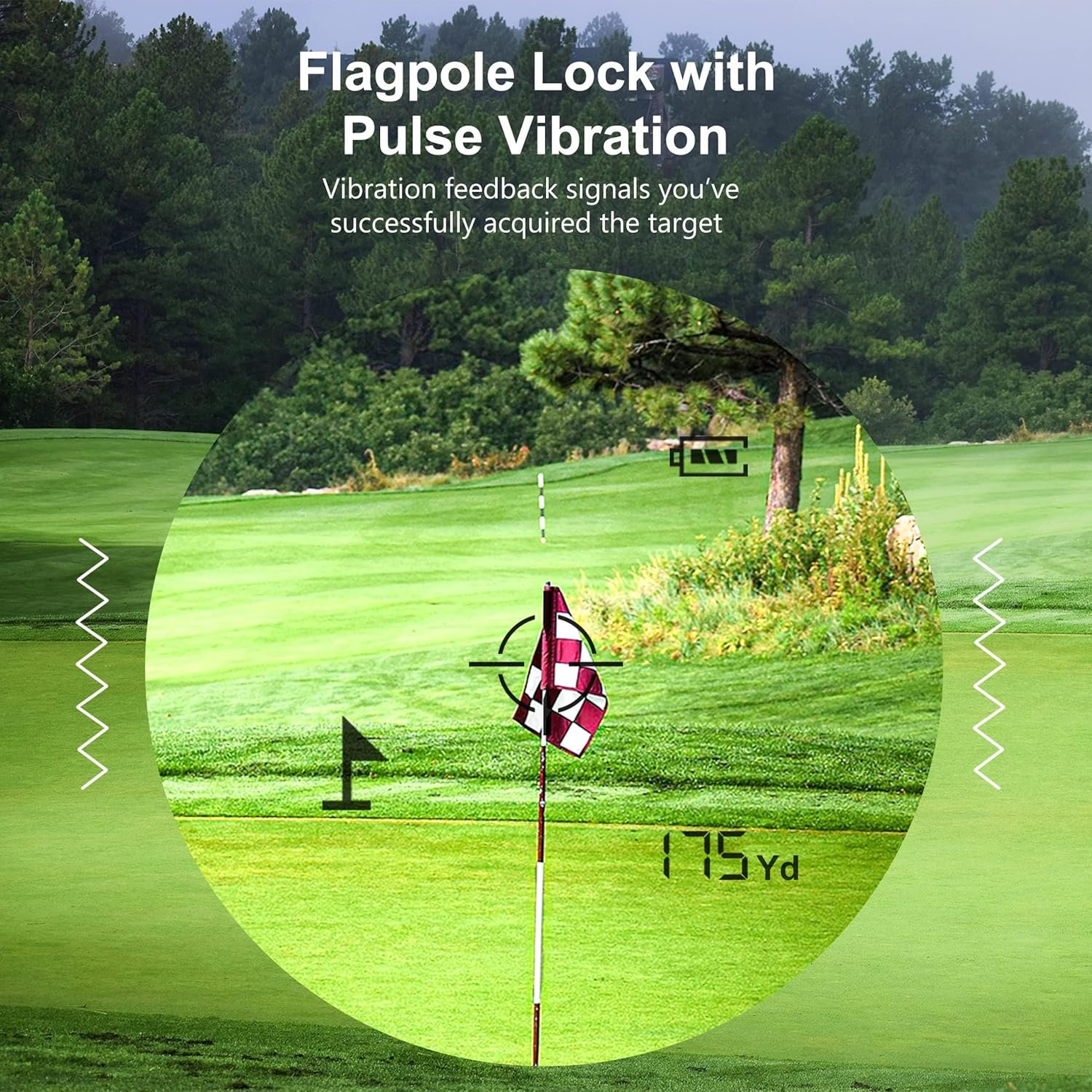 Golf Rangefinder 650/1200/1700 Yards Range Finder Golfing 6X Magnification 0.5 Yard Accuracy Flag Pin Lock Vibration Fast Focus 5 Golf Rangefinder 650/1200/1700 Yards Range Finder Golfing 6X Magnification 0.5 Yard Accuracy Flag Pin Lock Vibration Fast Focus - Image 5