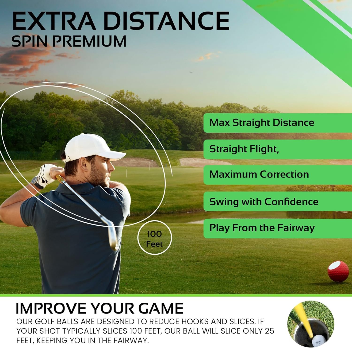 Polara Golf Self-Correcting Golf Balls – Soft Feel, Anti-Slice & Hook Correction, Exceeds USGA Limits, Dimple Pattern, High-Performance Balls for Men & Women – 1 Dozen 6 Polara Golf Self-Correcting Golf Balls – Soft Feel, Anti-Slice & Hook Correction, Exceeds USGA Limits, Dimple Pattern, High-Performance Balls for Men & Women – 1 Dozen - Image 6