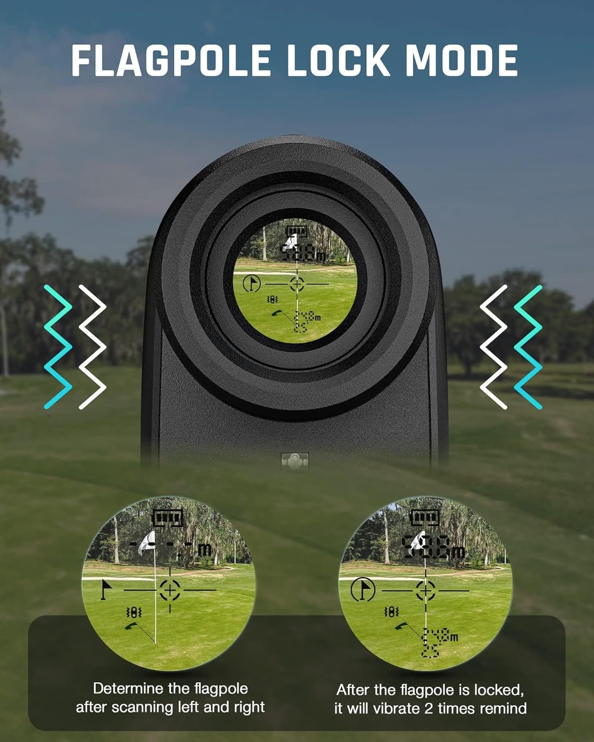 Golf Hunting Rangefinder with Slope, 1100Y Range Finder Golfing with 5 Mode, 6X Magnification, USB Charging, Clear&Accurate Measurement,Vibration Alert, for Hunting,Golfing, Measurement - M1000 4 Golf Hunting Rangefinder with Slope, 1100Y Range Finder Golfing with 5 Mode, 6X Magnification, USB Charging, Clear&Accurate Measurement,Vibration Alert, for Hunting,Golfing, Measurement - M1000 - Image 4