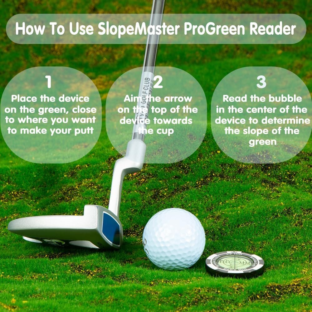 SlopeMaster ProGreen Reader - Golf Ball Marker with High Precision Green Reading Aid Golf Accessories for Men Women 4 SlopeMaster ProGreen Reader - Golf Ball Marker with High Precision Green Reading Aid Golf Accessories for Men Women - Image 4