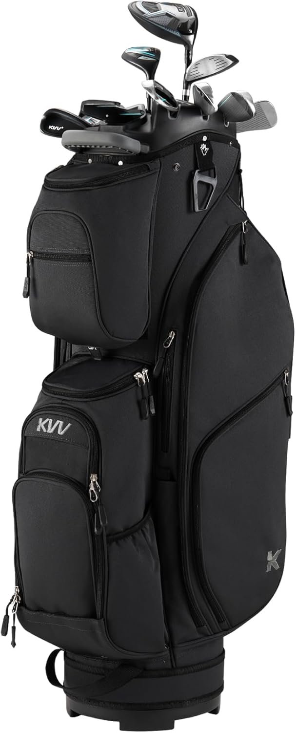 KVV 14 Way Top-Molded Organizer Cart Bag with Rain Cover, Full Length Divider, Spacious Cooler Pockets 9 KVV 14 Way Top-Molded Organizer Cart Bag with Rain Cover, Full Length Divider, Spacious Cooler Pockets - Image 9