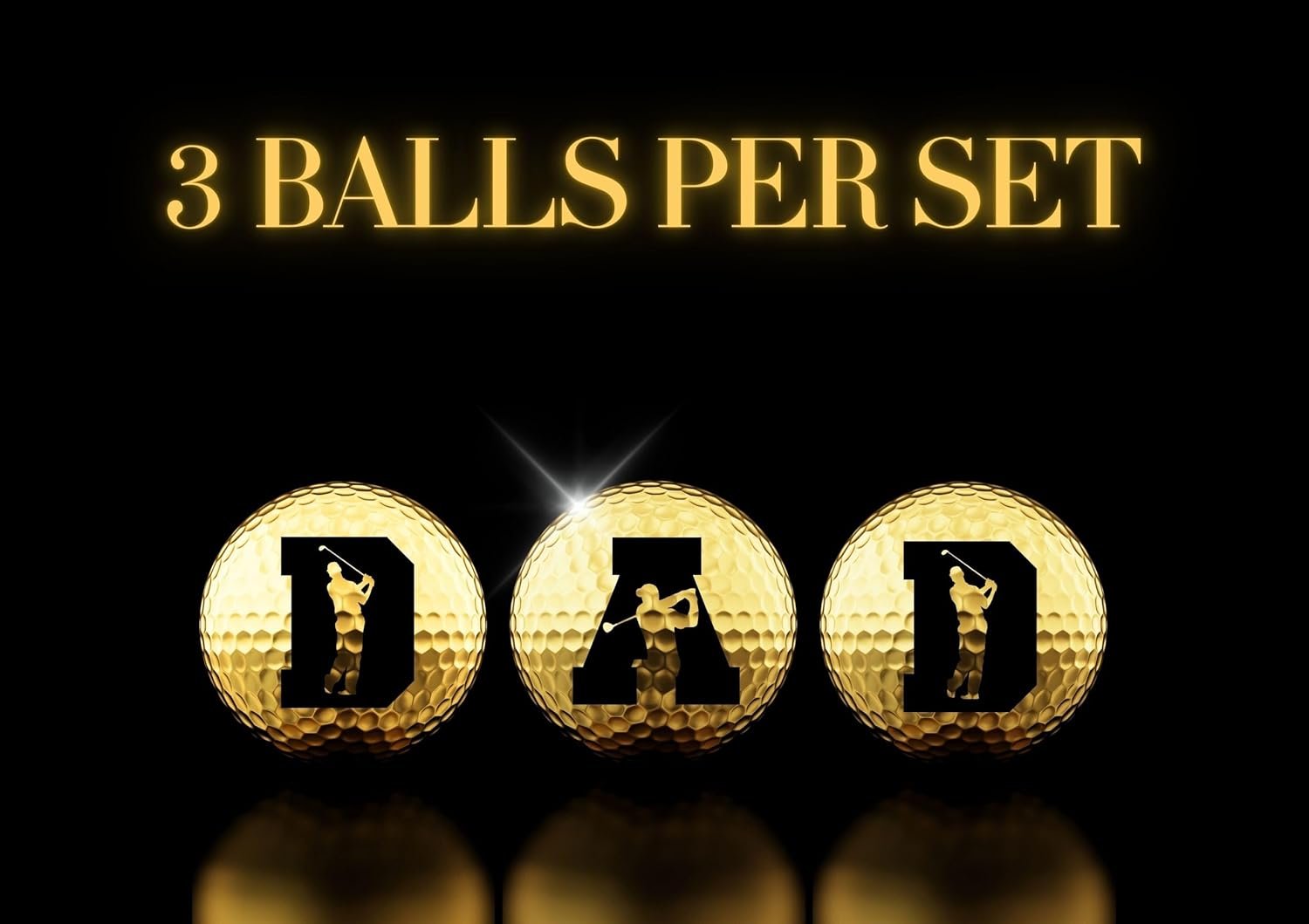Dad Gifts Golf Balls Set of 3 for Golfer Dad, Husband, Golf Lovers from Daughter, Son, Wife, for Father's Day, Birthday, Retirement, Christmas 3 Dad Gifts Golf Balls Set of 3 for Golfer Dad, Husband, Golf Lovers from Daughter, Son, Wife, for Father's Day, Birthday, Retirement, Christmas - Image 3